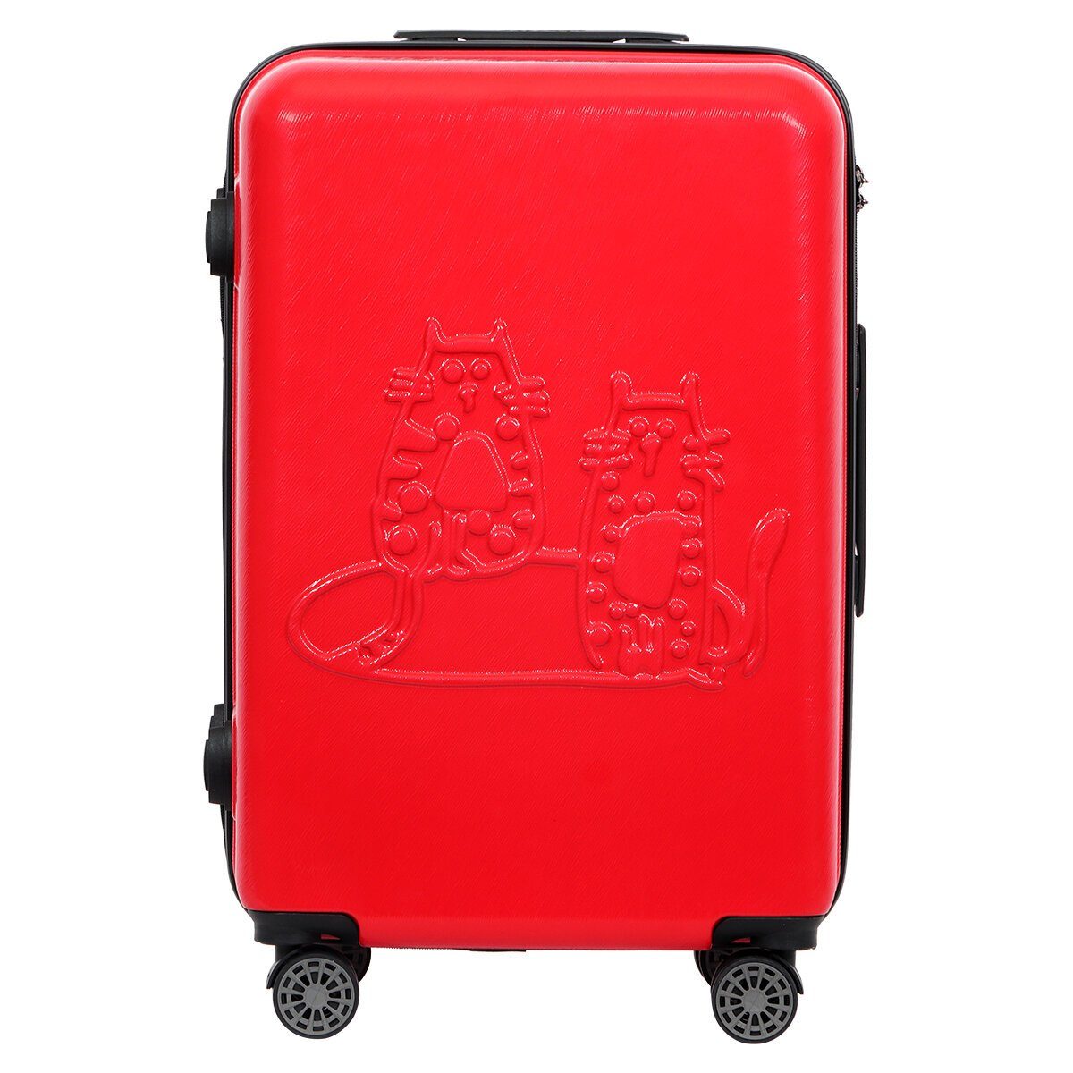 BIGGDESIGN Koffer Biggdesign Cats Koffer Hartschale Mittelgroß Rot | Koffer