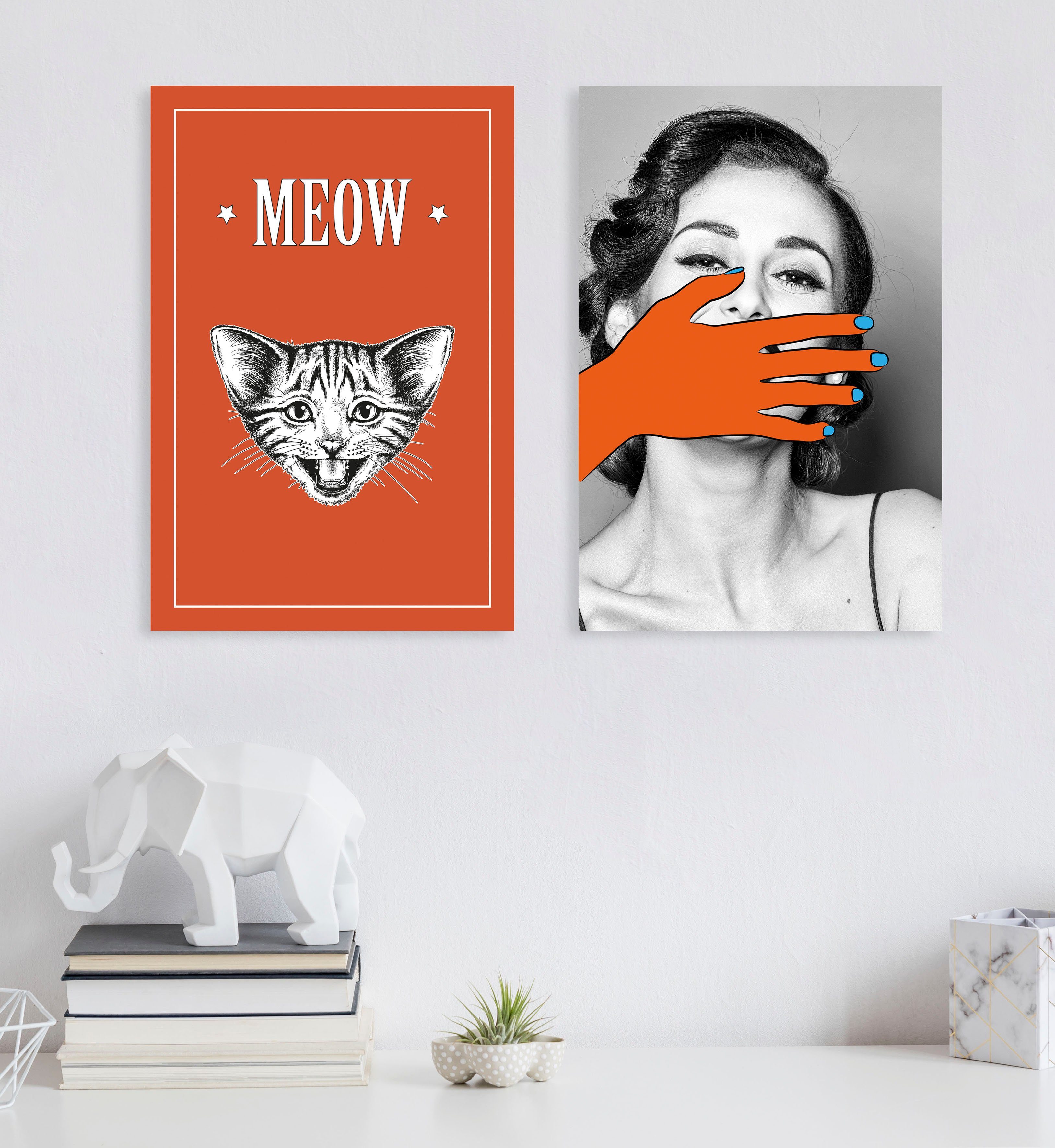 Leinwandbild MEOW Katze queence