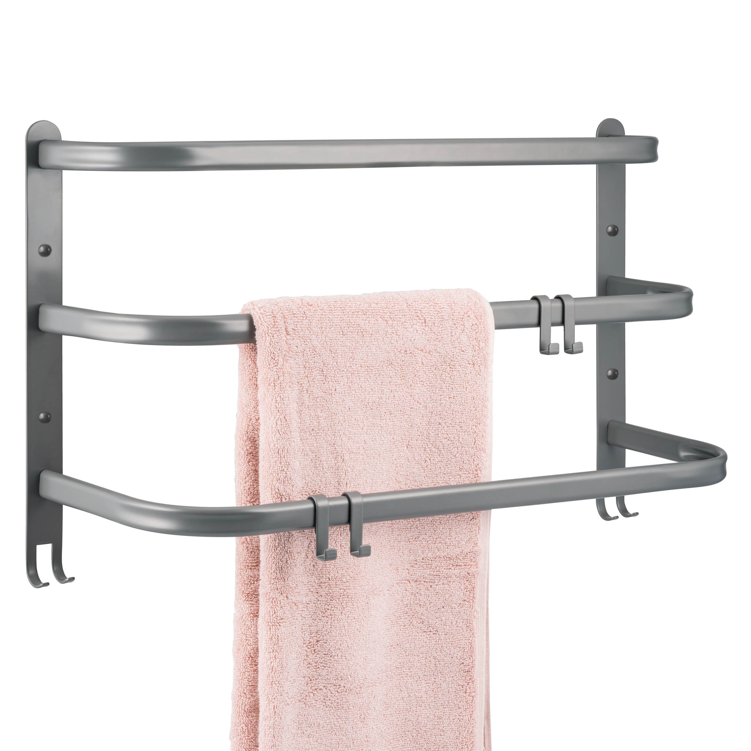 bremermann Handtuchhalter Wand-Handtuchhalter, 3 gestufte Ablagen, Handtuchstange, Wandmontage