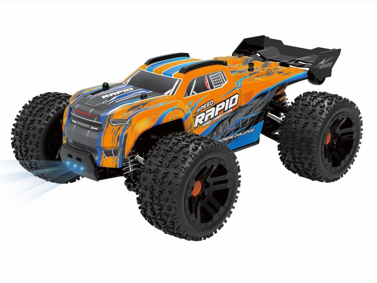 Absima RC-Auto 1:20 Race Truggy RAPID 4WD RTR (fertig aufgebaut), inkl. 2.4GHz Fernsteuerungssystem, Akku, USB-Lader und LED Beleuchtung