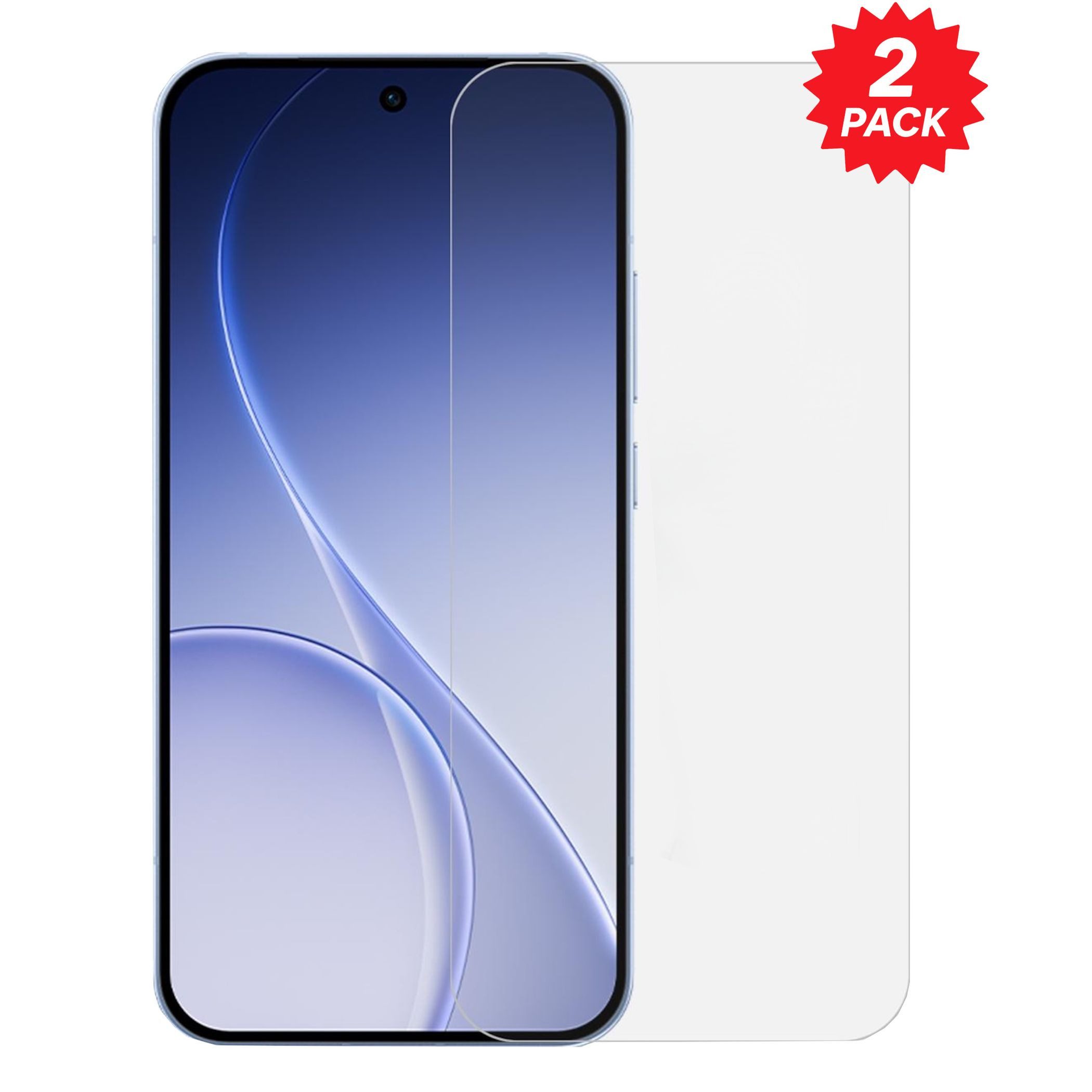 Wigento Displayschutzglas 2x für Oppo Reno 15 Pro Mini 5G 9H Hartglas Anti Kratzer für Oppo Reno 15 Pro Mini 5G, Spar Set 0,26mm 9H 2.5D Hart Glas Folie, hoher Schutz
