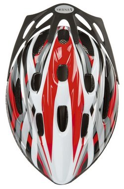 M-Wave Fahrradhelm Fahrradhelm Ventura Erwachsenen rot schwarz weiß silber L 58 61 cm