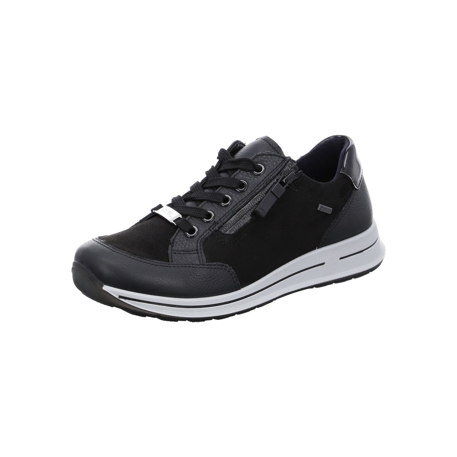 Ara Osaka - Damen Schuhe Schnürschuh Sneaker Leder schwarz