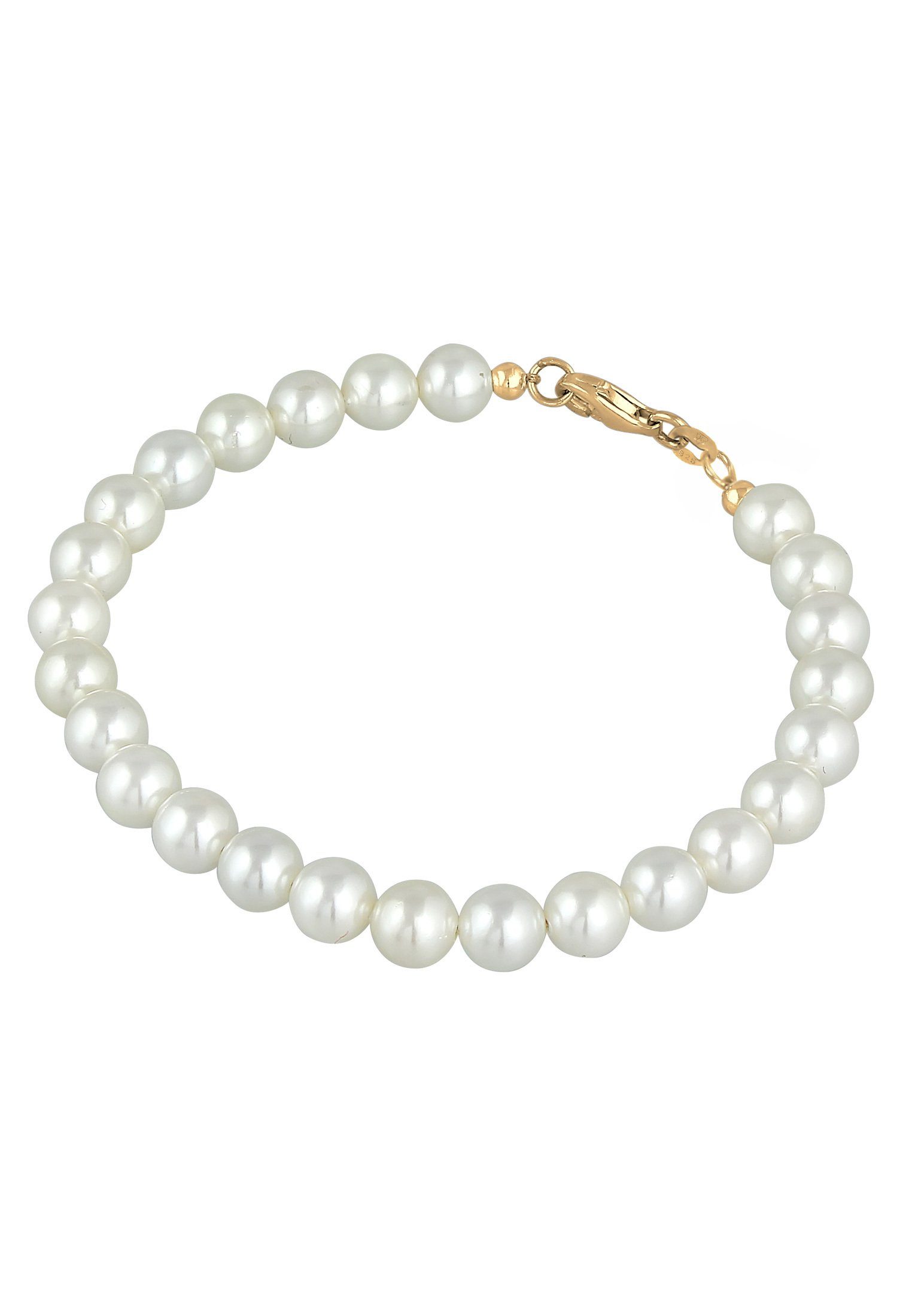 Elli Perlenarmband Zeitlos aus Muschelkernperlen 925 Silber – Bild 2 von 5
