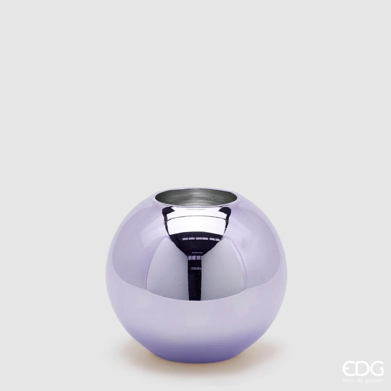 enzo de gasperi Kugelvase Blumenvase - spiegelnde Glaskugel Höhe 16 cm Ø 18 cm in 3 Farben