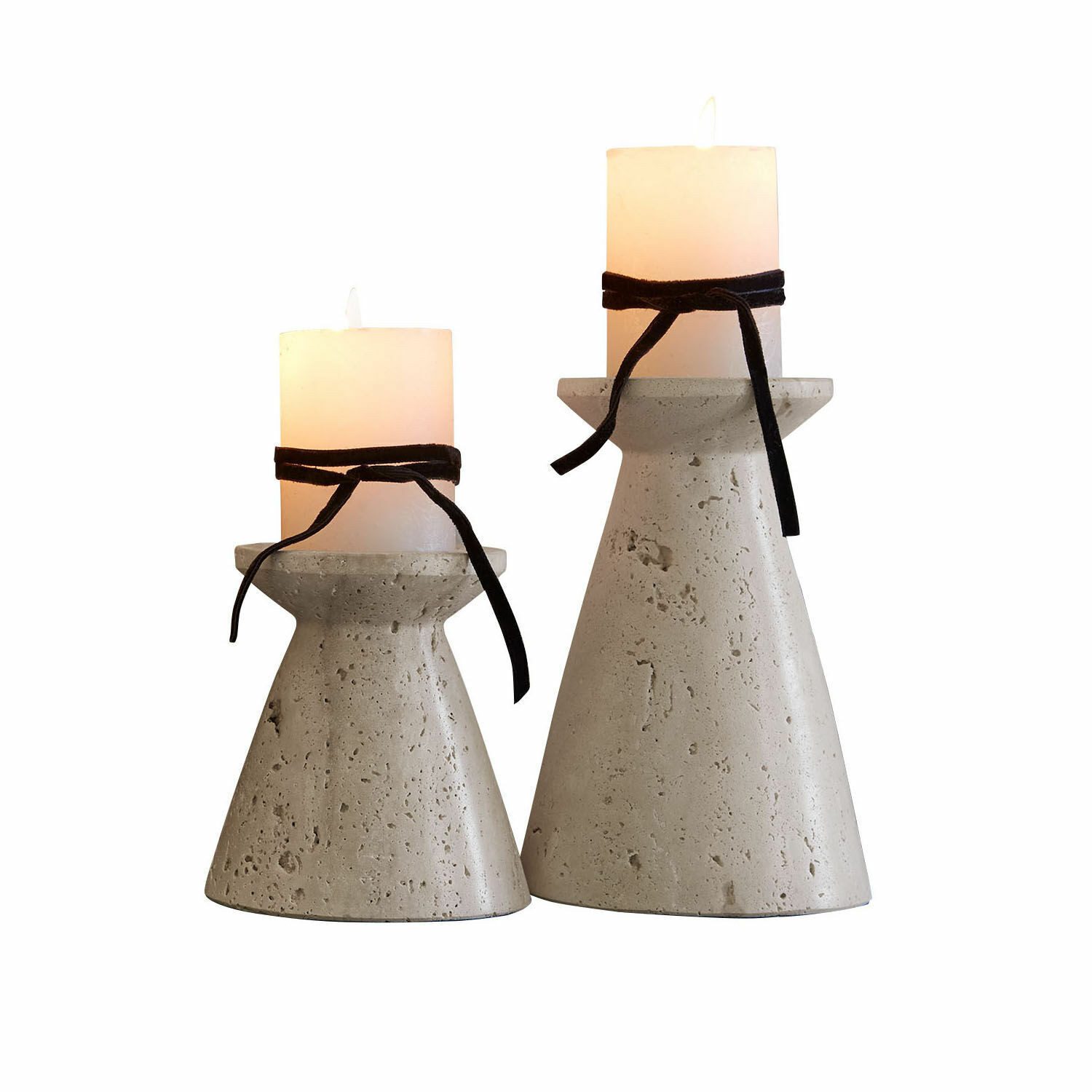Mirabeau Kerzenständer Kerzenständer 2er Set Bazrahim beige