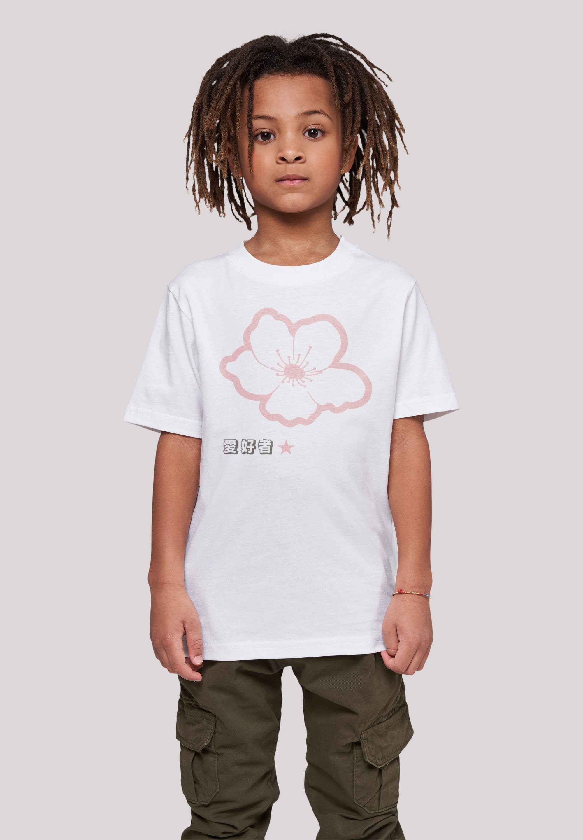 F4NT4STIC T-Shirt Kirschblüten Japan Print weiß