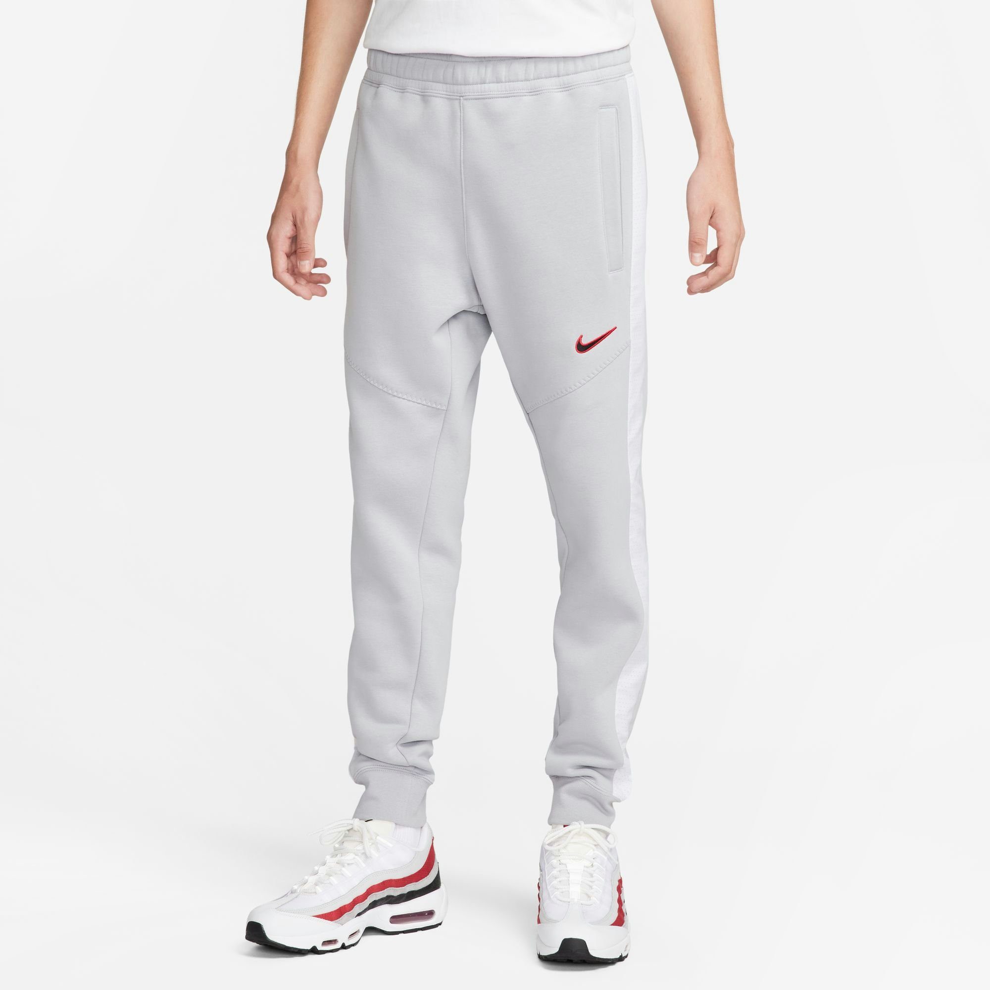 [Shop zum Verkauf mit dem niedrigsten Preis] Nike Sportswear Jogginghose M GREY/WHITE BB WOLF SP FLC JOGGER NSW