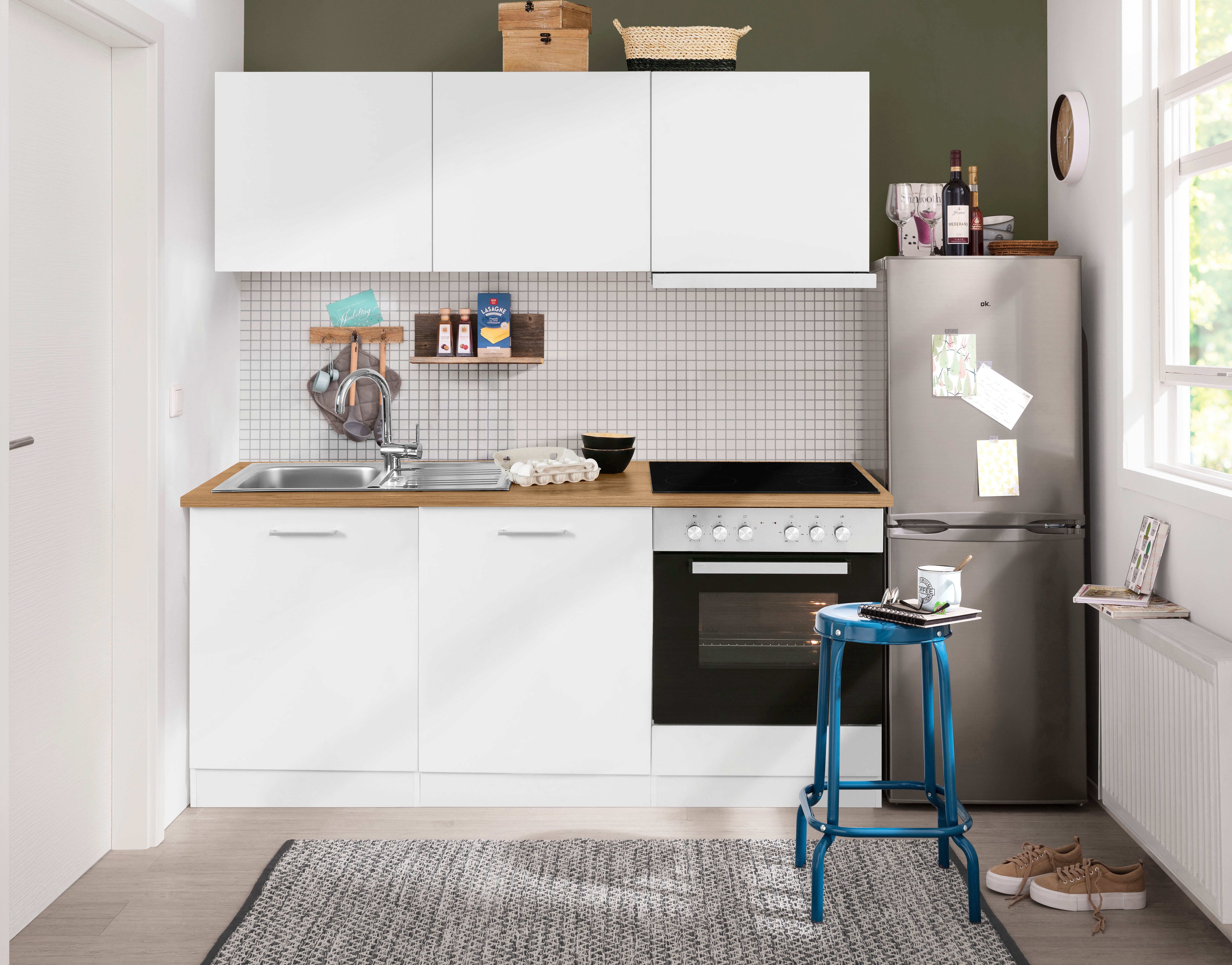 KOCHSTATION Küchenzeile KS-Kehl, mit E-Geräten, Breite 180 cm