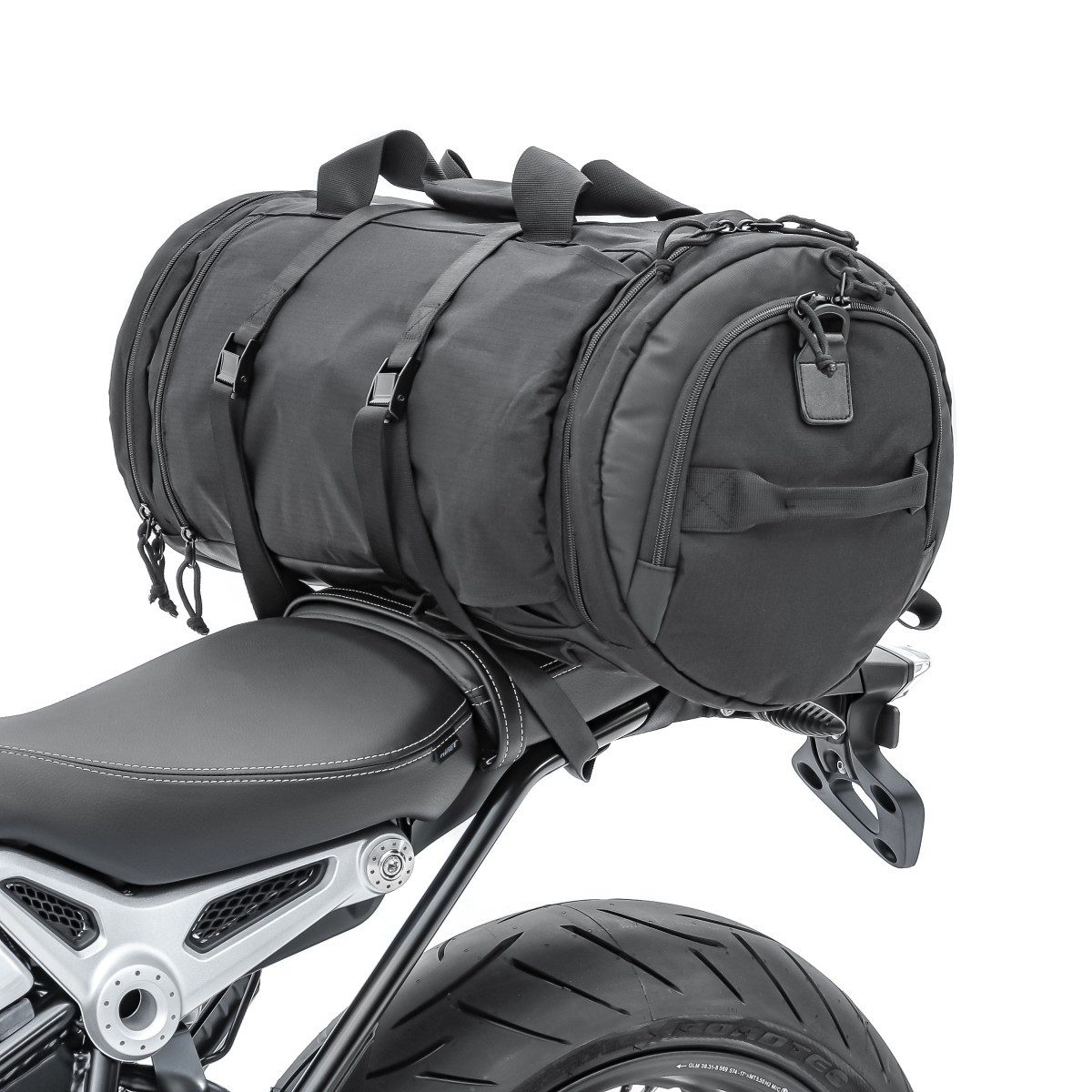 Bagtecs Reisetasche Motorrad Hecktasche für Gep°Ckrolle inkl. Spanngurte # TB8 35l schwarz