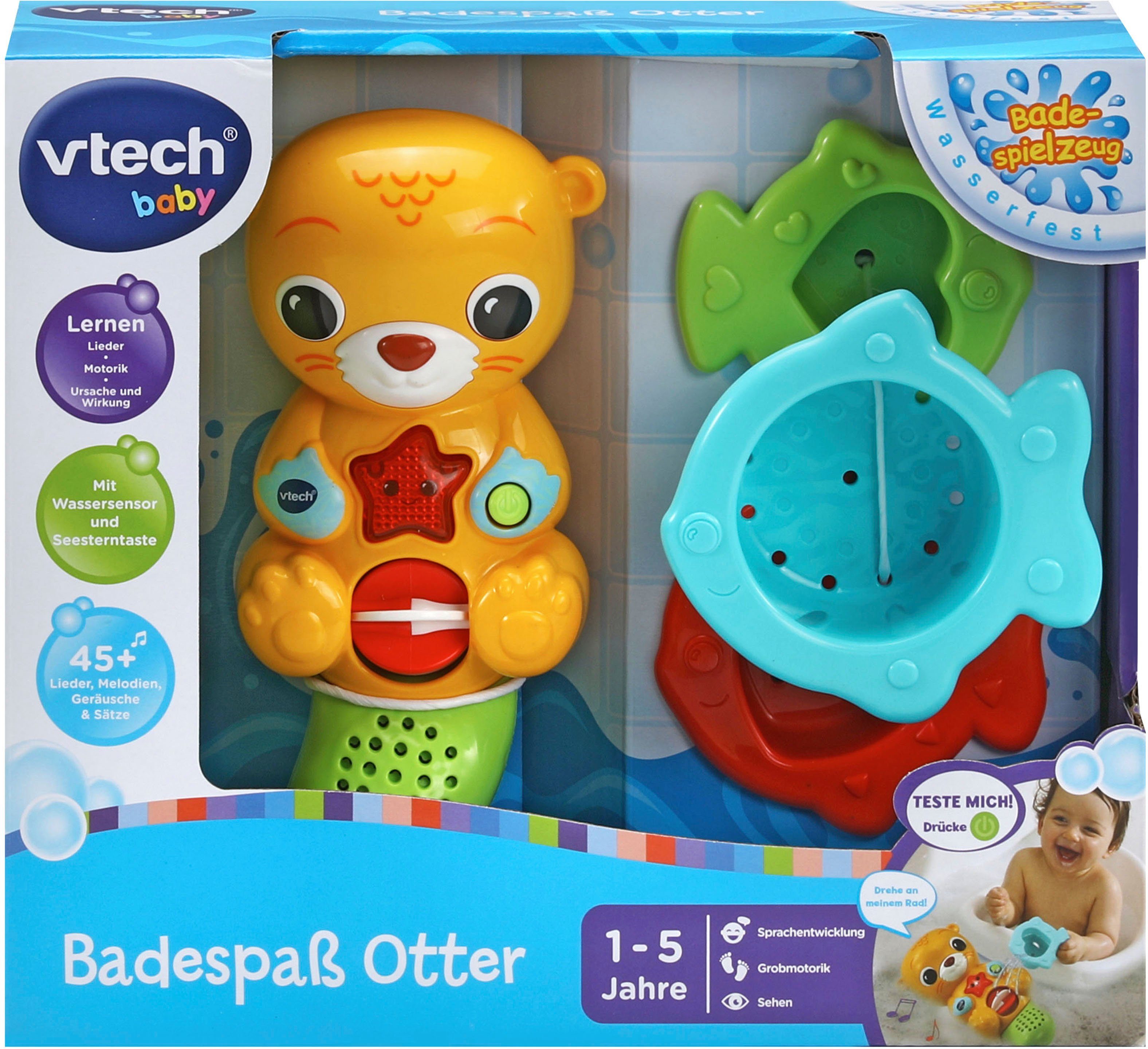 Licht Baby, mit Badespielzeug Otter, Badespaß Vtech Sound und Vtech®