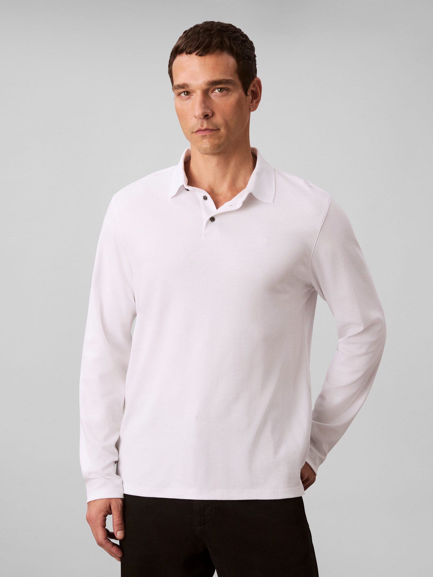 Calvin Klein Langarm-Poloshirt LS SUPIMA COTTON SOLID POLO regular fit mit günstig online kaufen