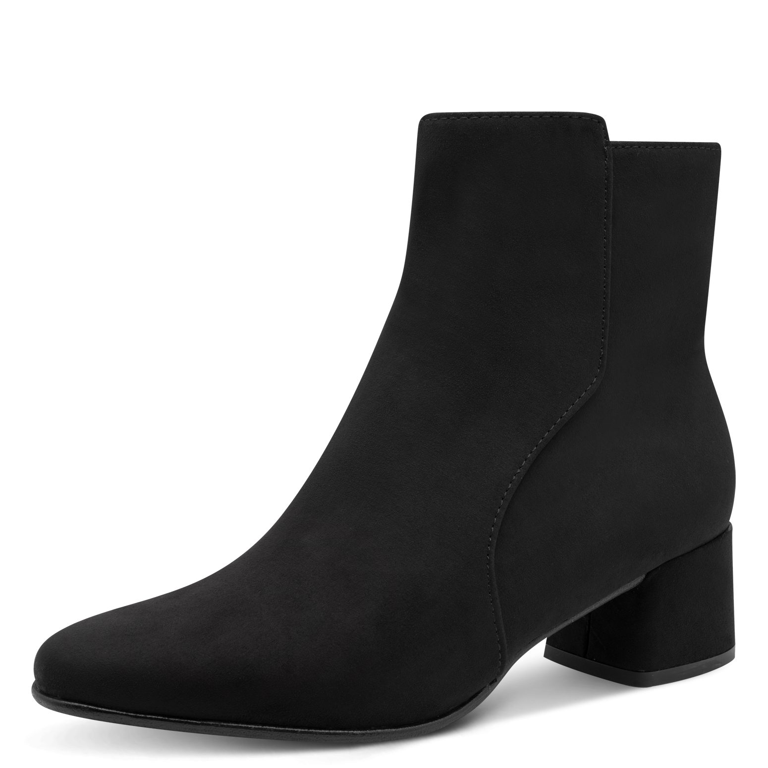MARCO TOZZI Stiefelette, Blockabsatz, Businessschuh, Ankleboots mit Ziernähen