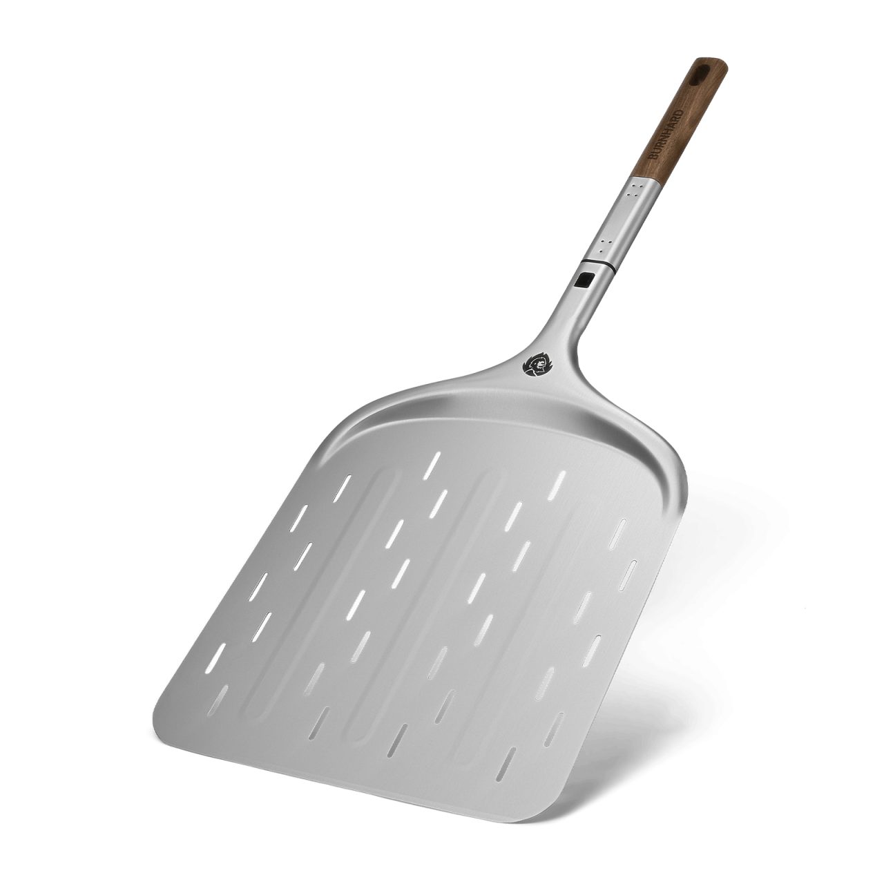 Perforierte Pizzaschaufel Aus Aluminium – 30 Cm Kopf, 112 Cm Gesamtlänge Mit Abnehmbarem Griff