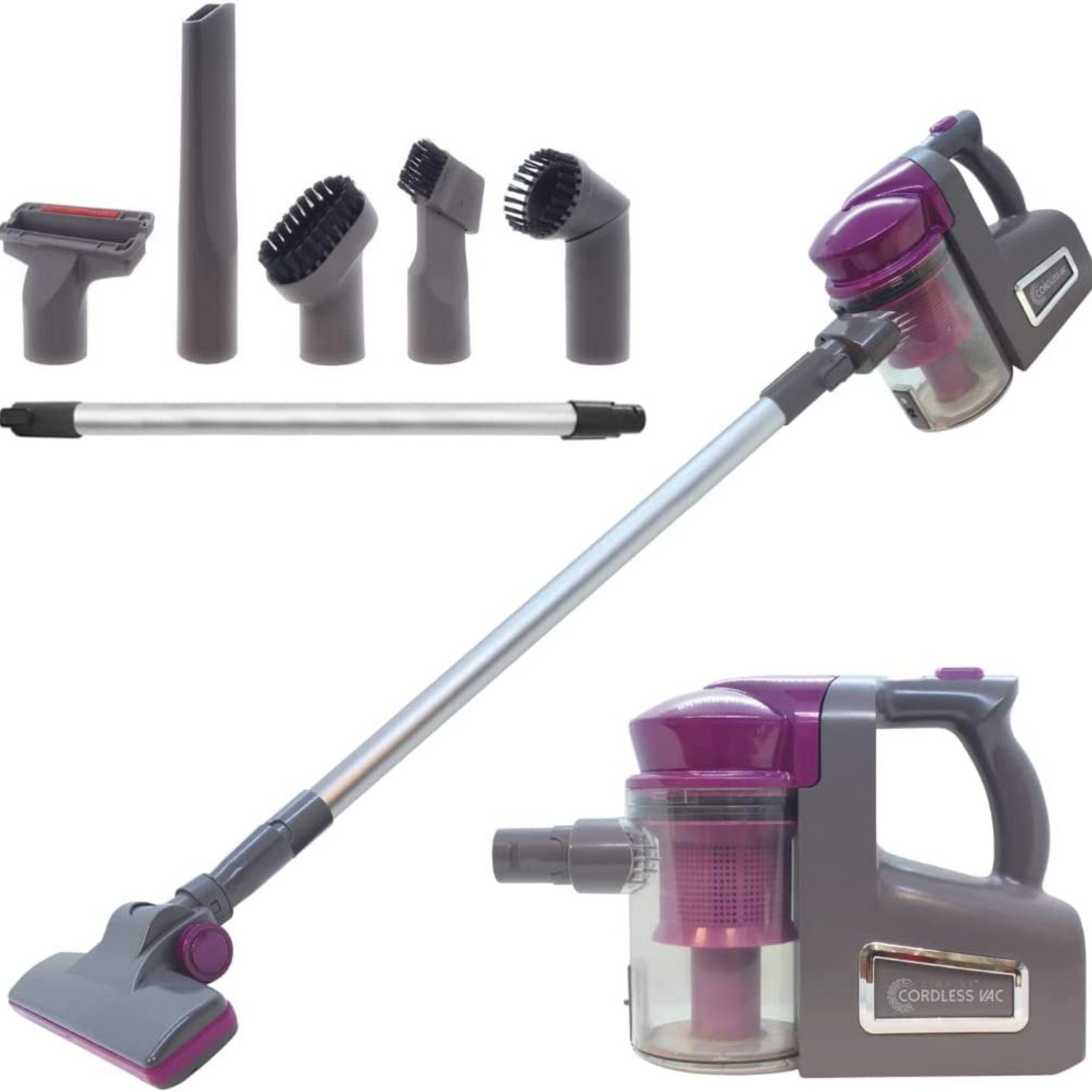 Starlyf Akku-Hand-und Stielstaubsauger Cordless Vac, 140,00 W, beutellos, ohne Beutel, 30.000 U/min., 22 Volt Lithium Ionen Akku mit Saugrohr