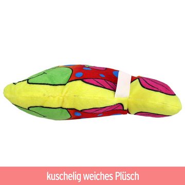 BEMIRO Dekokissen Plüschkissen Fisch "Ben" bunt - ca. 22 cm