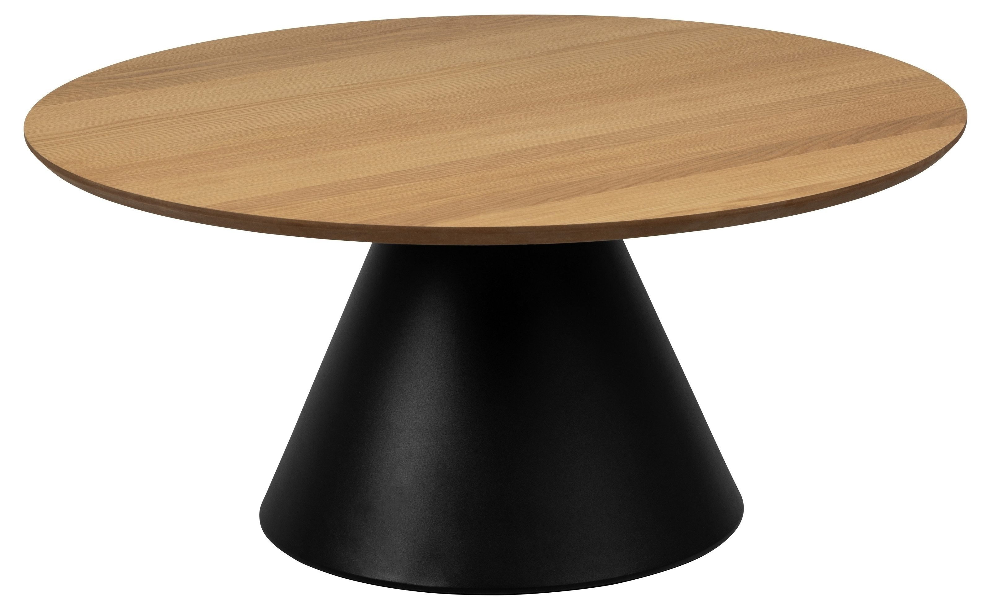 Couchtisch rund" in Eiche furniert / schwarz - 40x85cm (HxD)"
