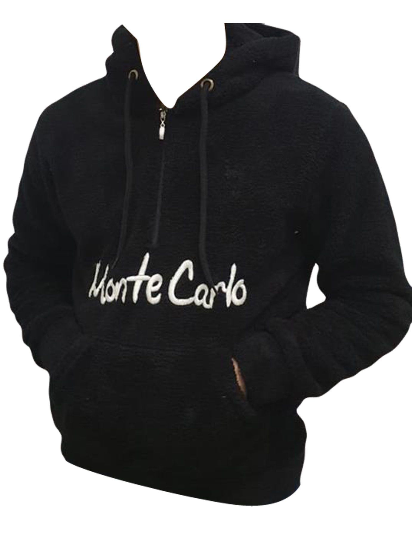 Megaman Jeans Kapuzenpullover Herren Teddyfell Hoodie "Monte Carlo" Kapuzenpullover