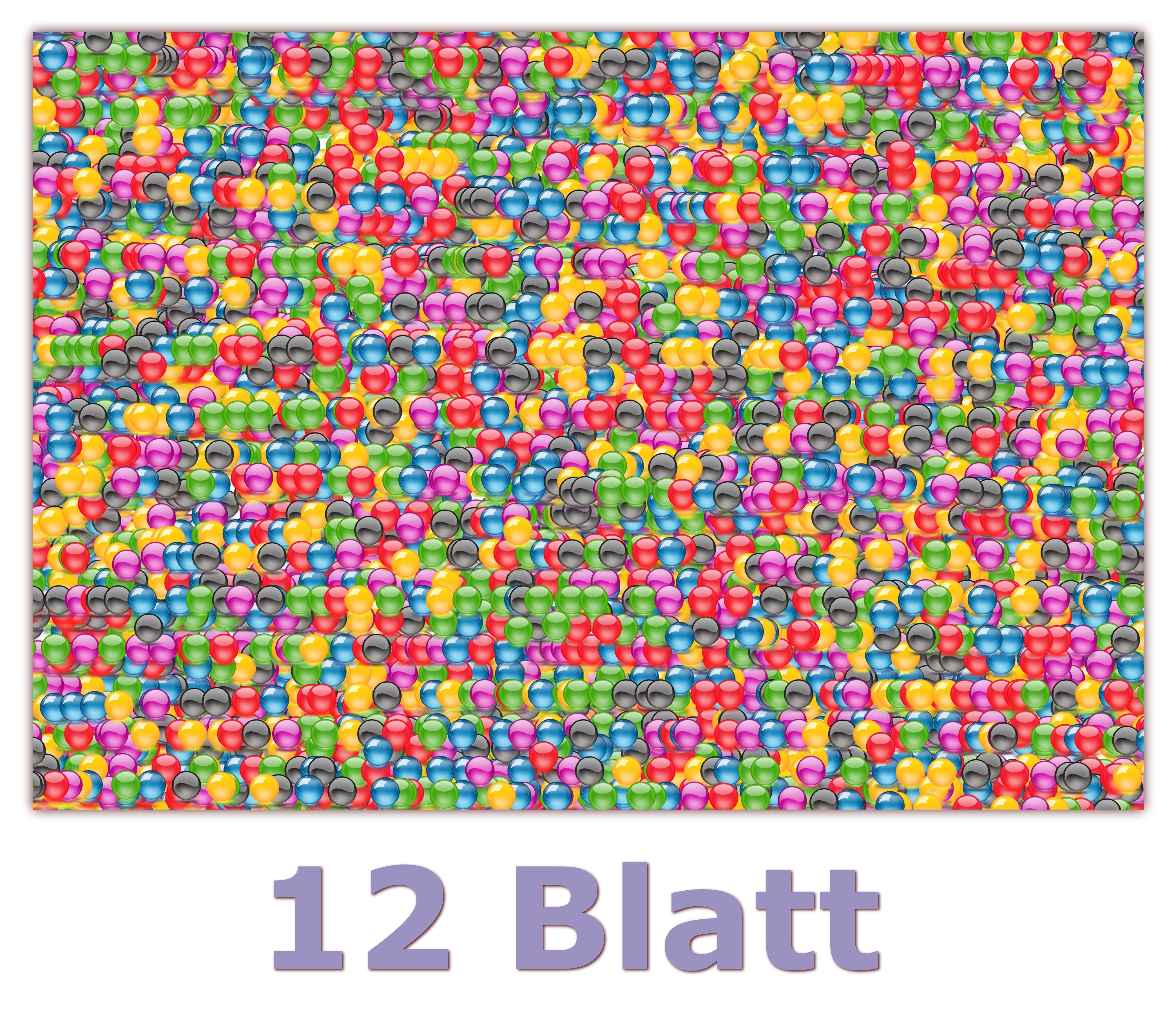 LYSCO Geschenkpapier Geschenke Bunte Kugeln Ballons schönes Motiv Feier Party (GES-502), in verschiedenen Motiven verfügbar (12St), Geschenkverpackung Karton Paket Päckchen Lachen Sommer Kinder