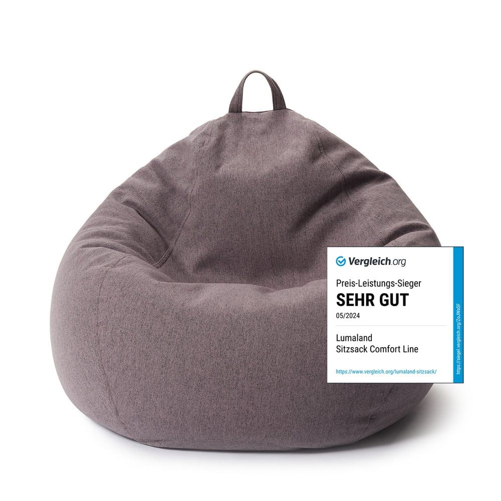 Lumaland Sitzsack Comfort Line, Indoor Beanbag 90x110x50cm mit 1,9 Mio. EPS günstig online kaufen