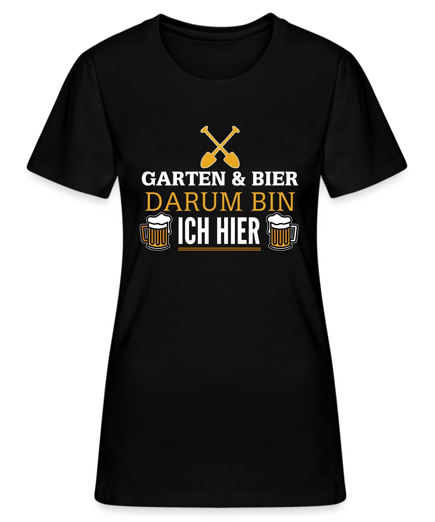 Quattro Formatee Kurzarmshirt Gartner Pflanze (1-tlg) T-Shirt Gärtner Bier Damen Hobbygärtner &