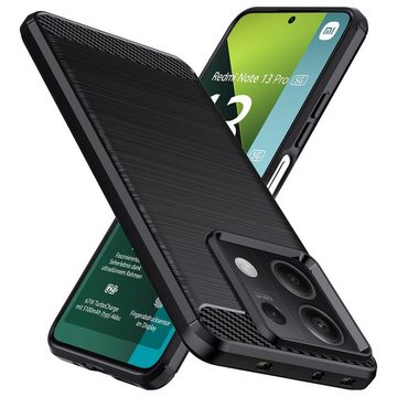 CoolGadget Handyhülle Carbon Handy Hülle für Xiaomi Redmi Note 13 Pro 5G 6,67 Zoll, robuste Telefonhülle Case Schutzhülle für Redmi Note 13 Pro 5G Hülle