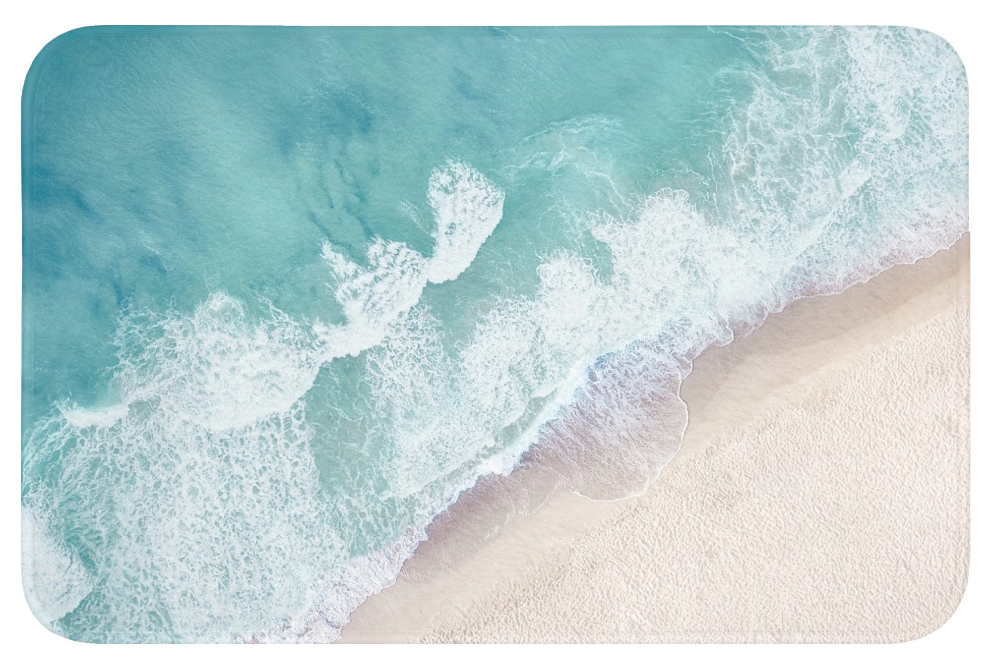 OnlyWow WC-Vorleger Strand - Meer - Natur - Sommer, Höhe 10 mm, Polyester, Rechteckig, WC Teppich, Toilettenvorleger, Toilettenteppich, Badematte 60x40 cm