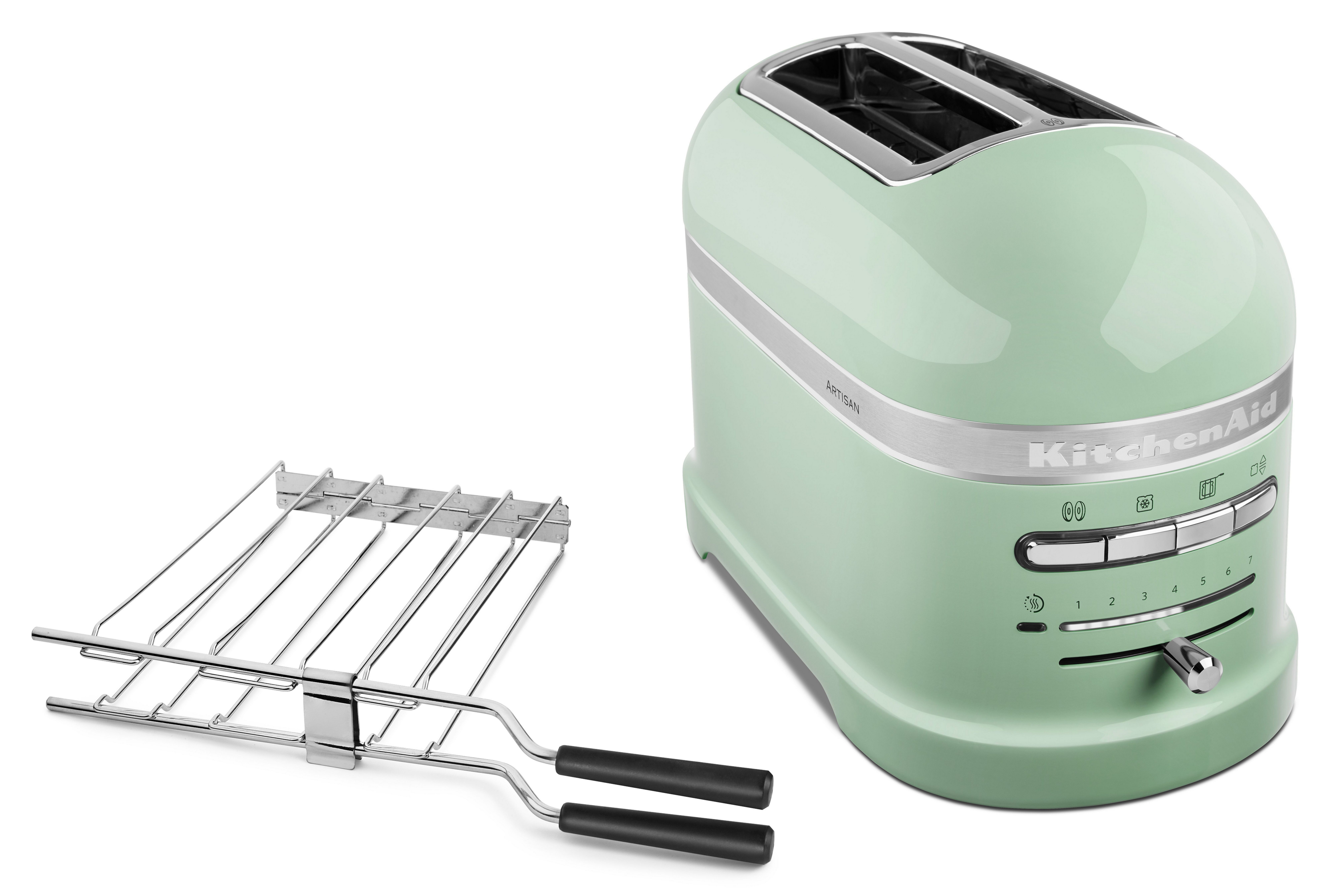 KitchenAid Тостеры 5KMT2204EPT Pistazie, 2 kurze Schlitze, für 2 Scheiben, 1250 W, mit Sandwichzange