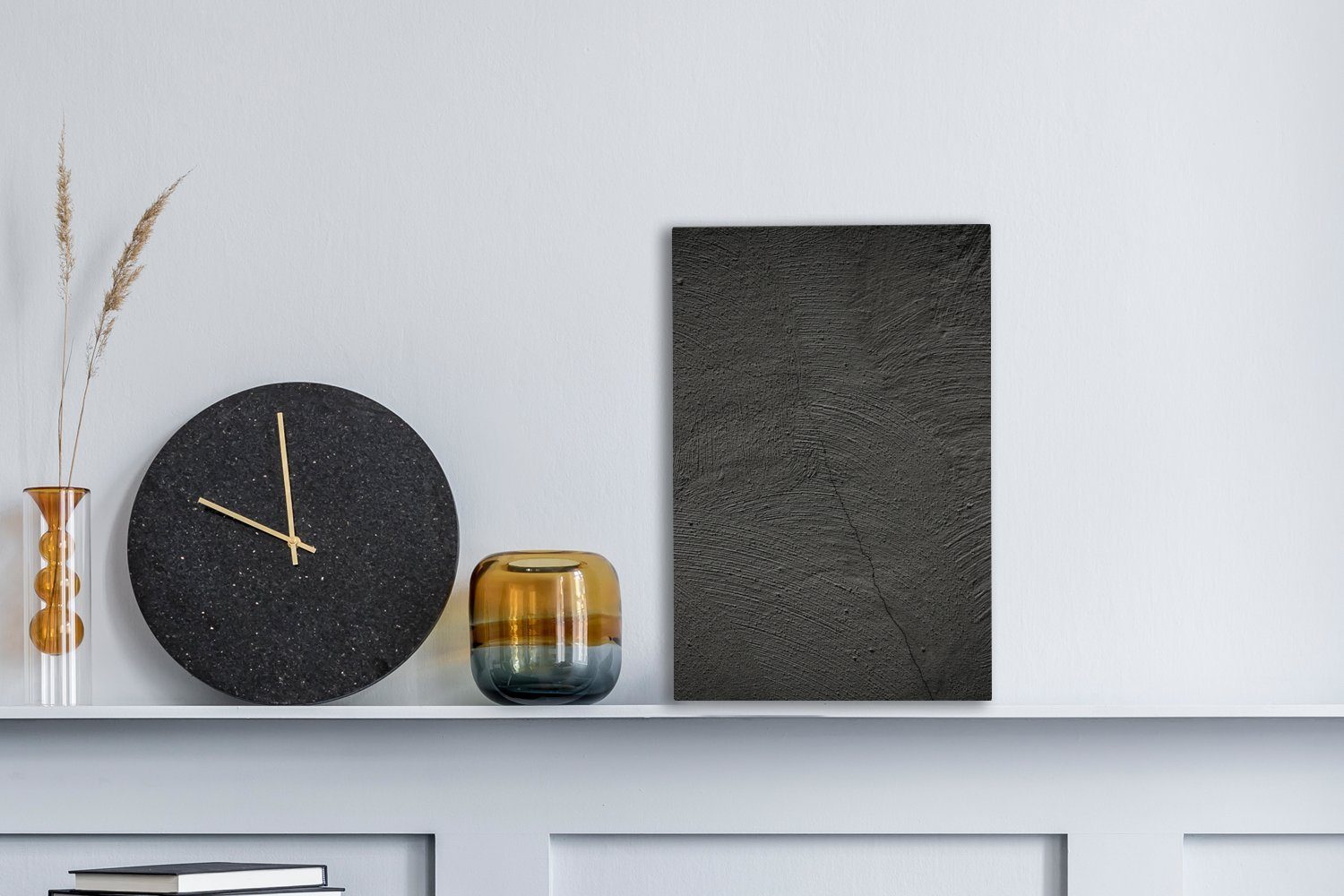 OneMillionCanvasses® Leinwandbild Konkreter Druck - Industriell - Schwarz, günstig online kaufen