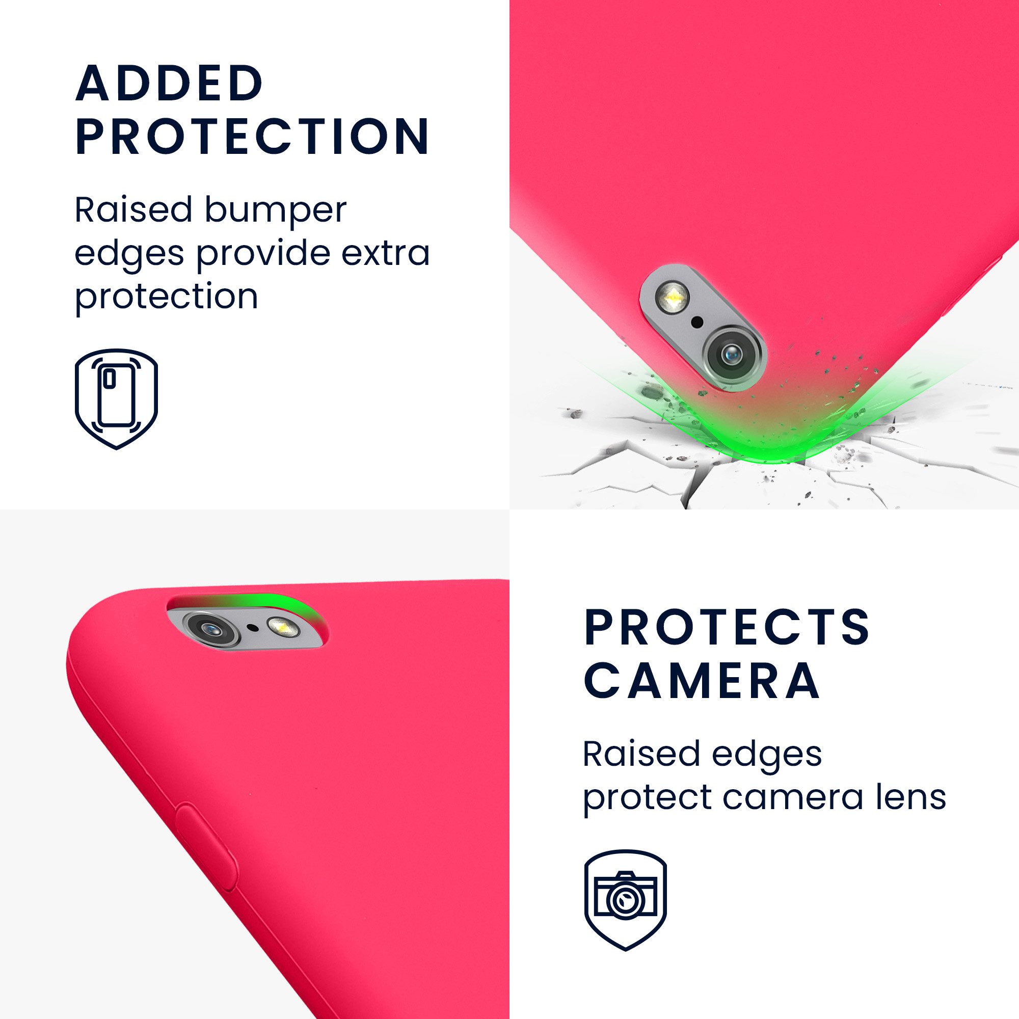 kwmobile Handyhülle Handyhülle für Apple iPhone 6 / 6S Hülle, Weiches Handy Silikon Case - Schutzhülle Cover