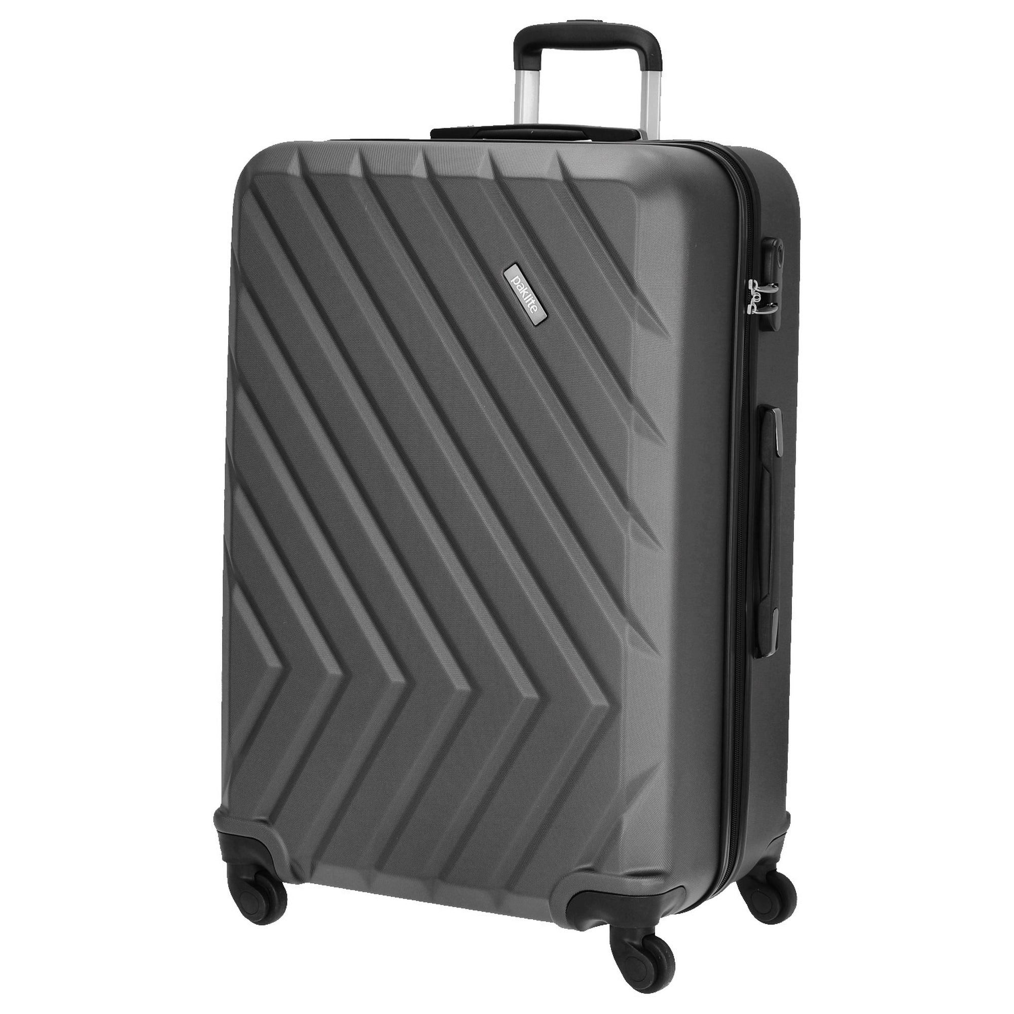 paklite Koffer Quick - 4-Rollen-Trolley L 74 cm (grau/anthrazit), 4 Rollen