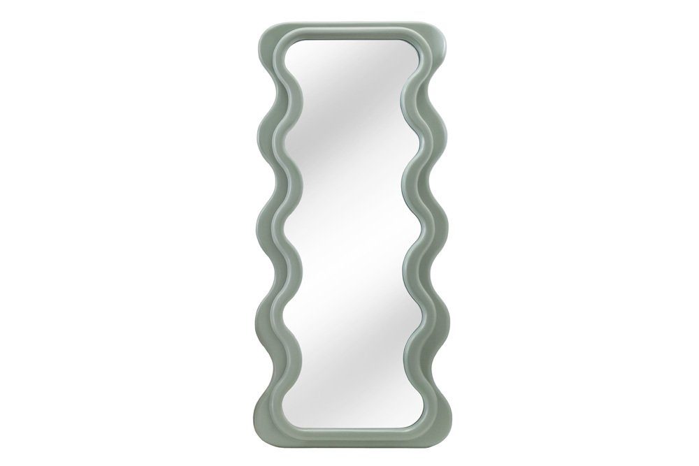 riess-ambiente Wandspiegel CURVY 160cm salbeigrün (Einzelartikel, 1-St), Flur · Kunststoff · Rahmen · Wellen · Ganzkörper · Groß · Modern