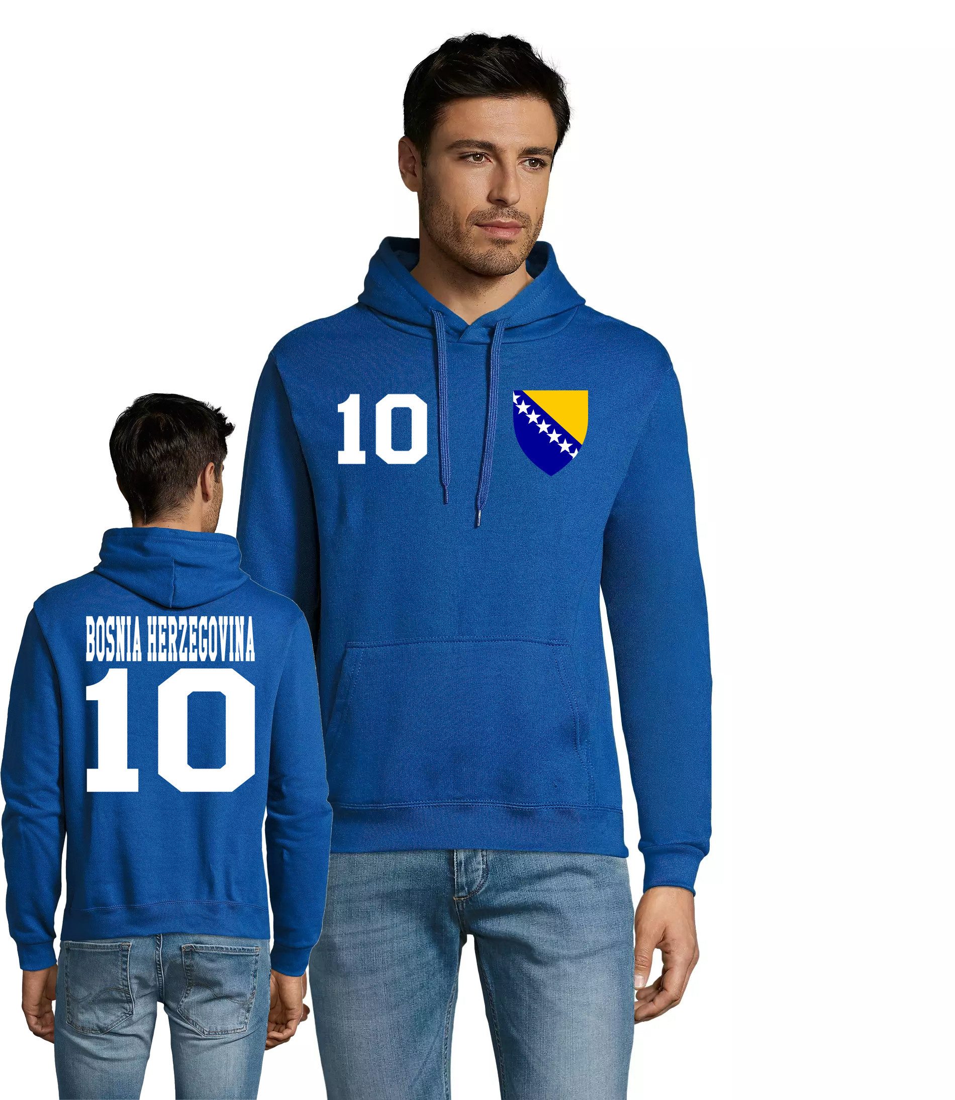 Hoodie Herren Bosnia Bosnien Herzegowina Sport Hoodie Pullover Fußball