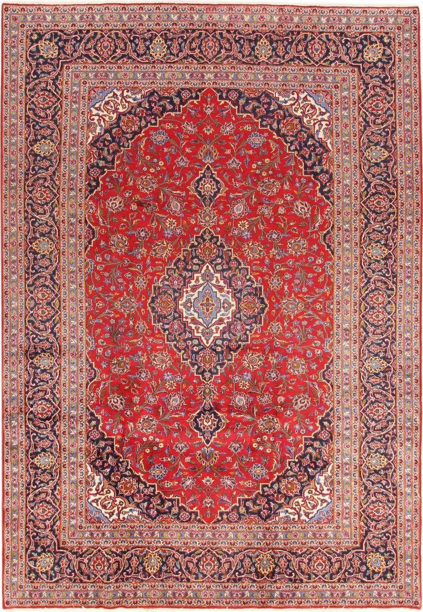 Orientteppich Keshan 246x351 Handgeknüpfter Orientteppich / Perserteppich, Nain Trading, rechteckig, Höhe: 12 mm