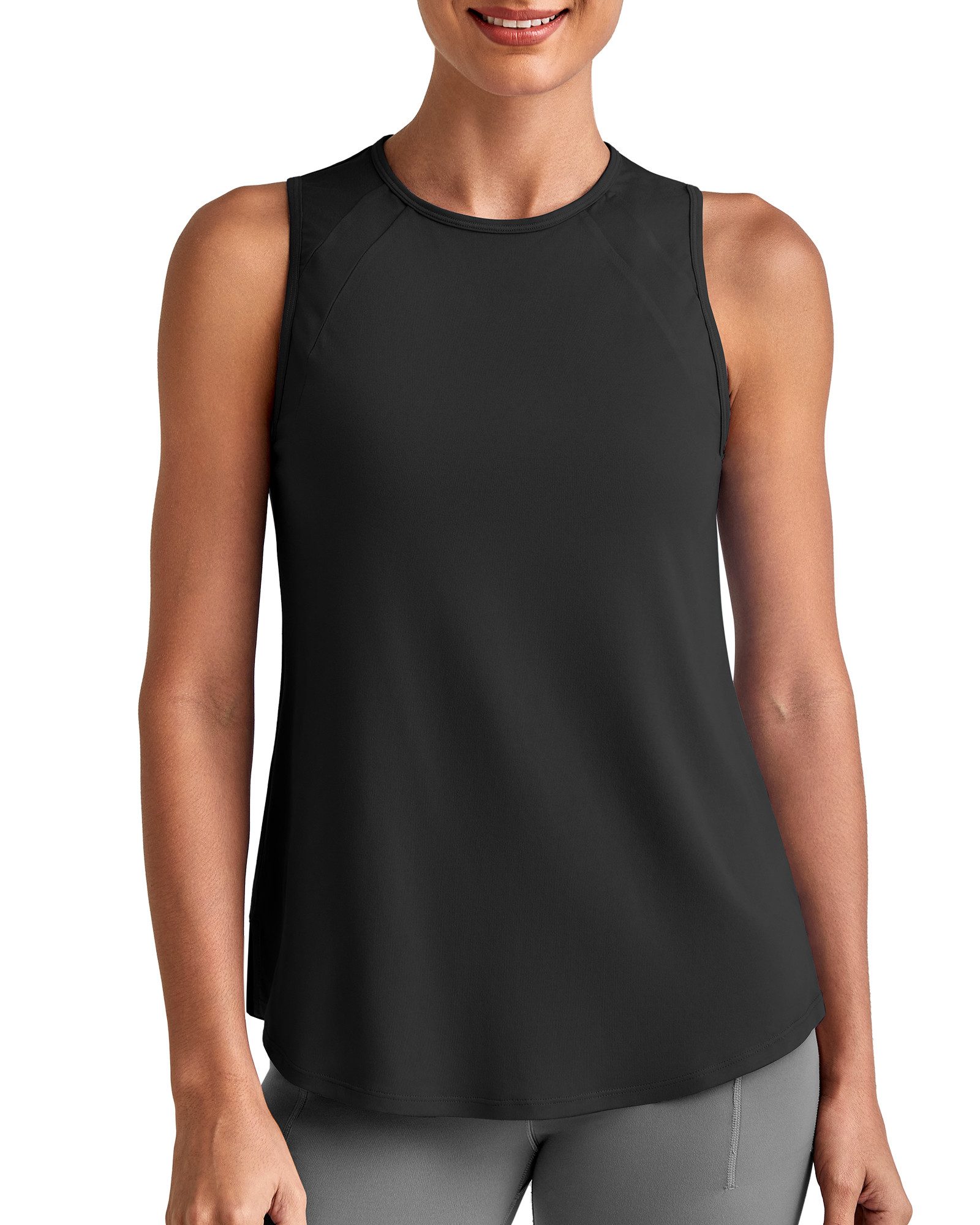 G4Free Tanktop Damen hoher Halsausschnitt, sportliche lange Tanks, ärmellos Sommer-Lauf- und Fitnessstudio-Shirts