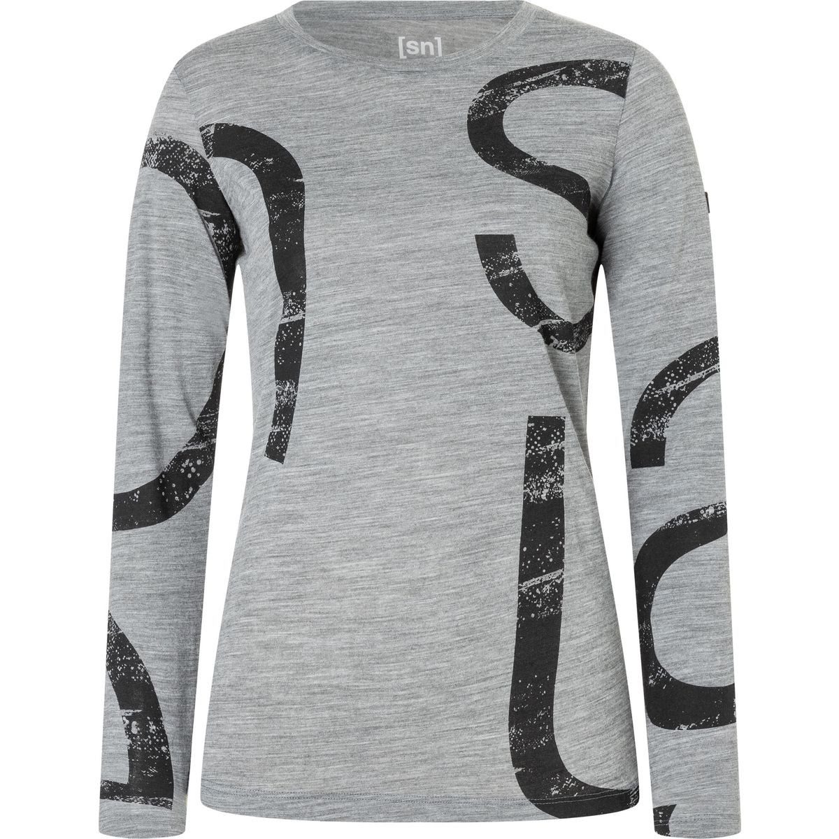SUPER.NATURAL Sweatshirt W Capital Logo LS Leichtes, atmungsaktives Langarmshirt aus Merinowolle-Polyester-Mix