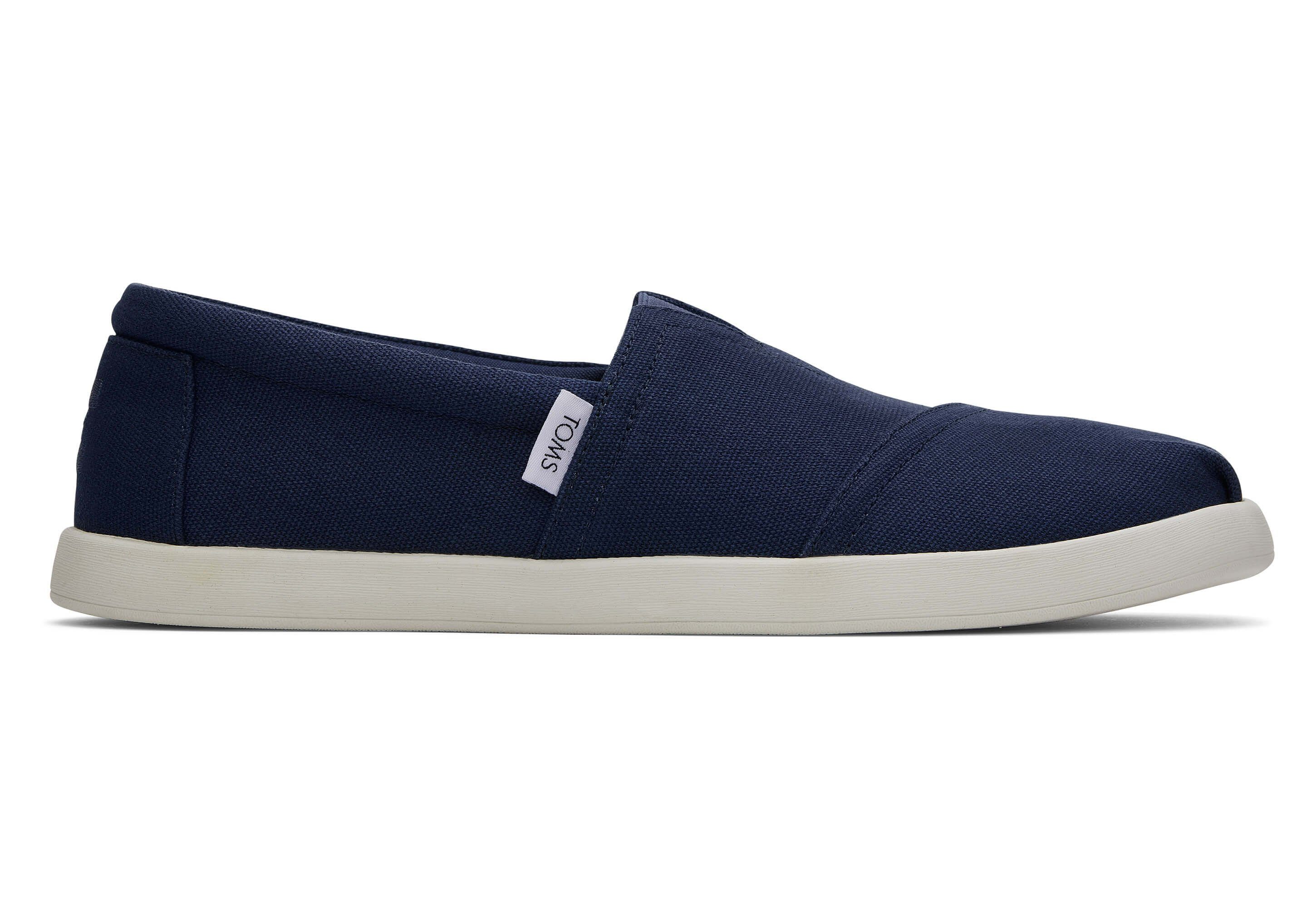 TOMS Alp Fwd Blue Textured Woven Slip-On Sneaker