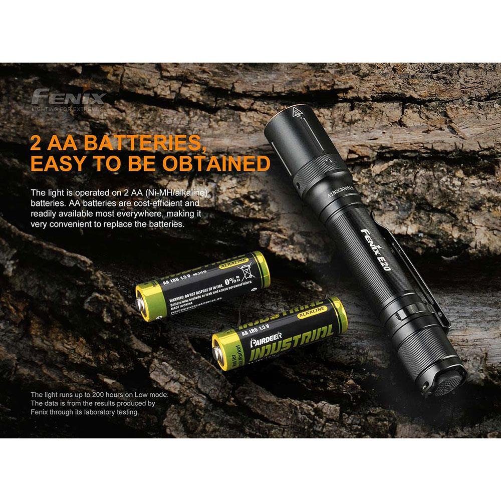 Fenix LED Taschenlampe E20 V2.0 LED Taschenlampe 350 Lumen