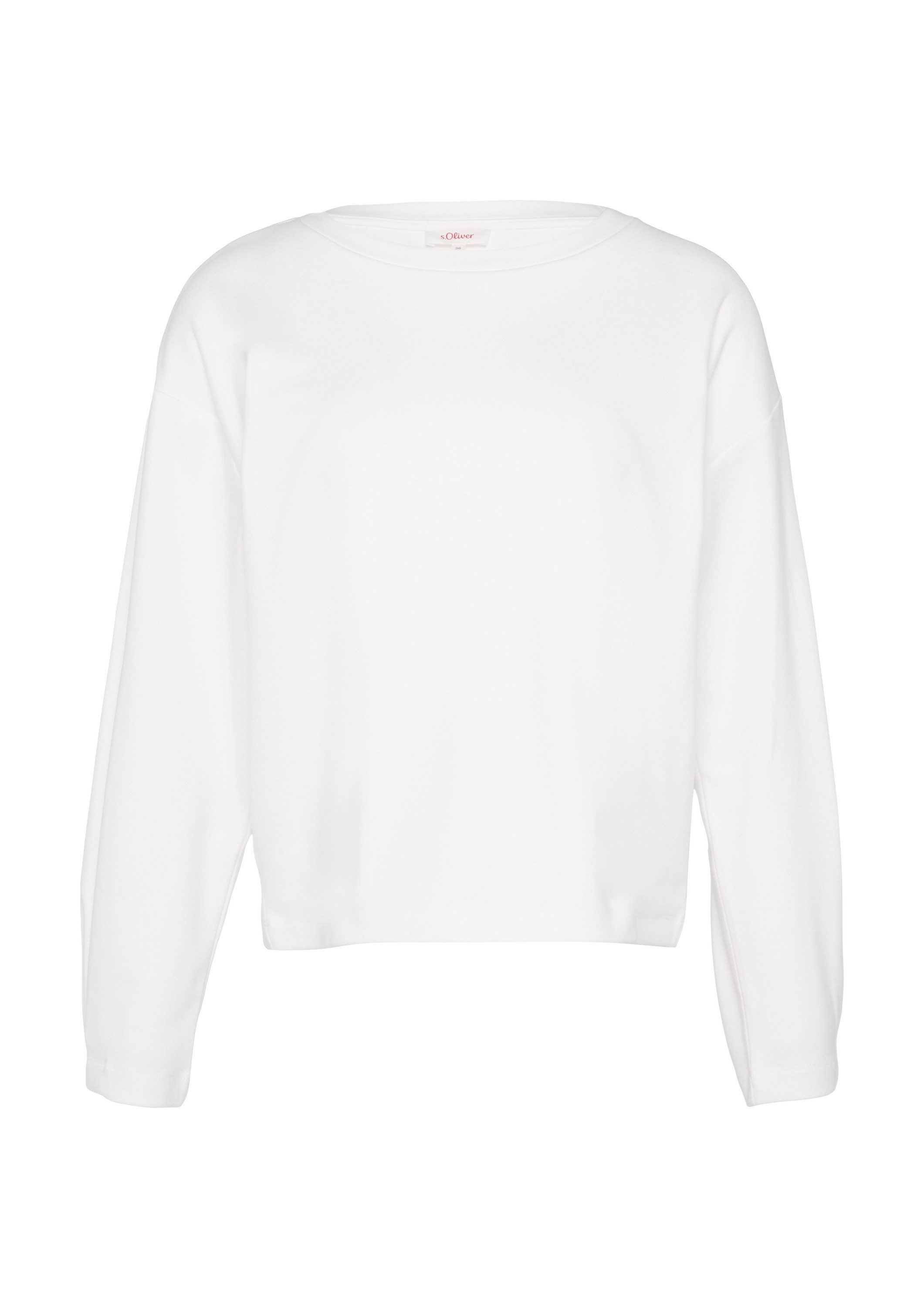 s.Oliver Sweatshirt Sweatshirt Sweatshirt mit Faltendetail am Ärmel günstig online kaufen
