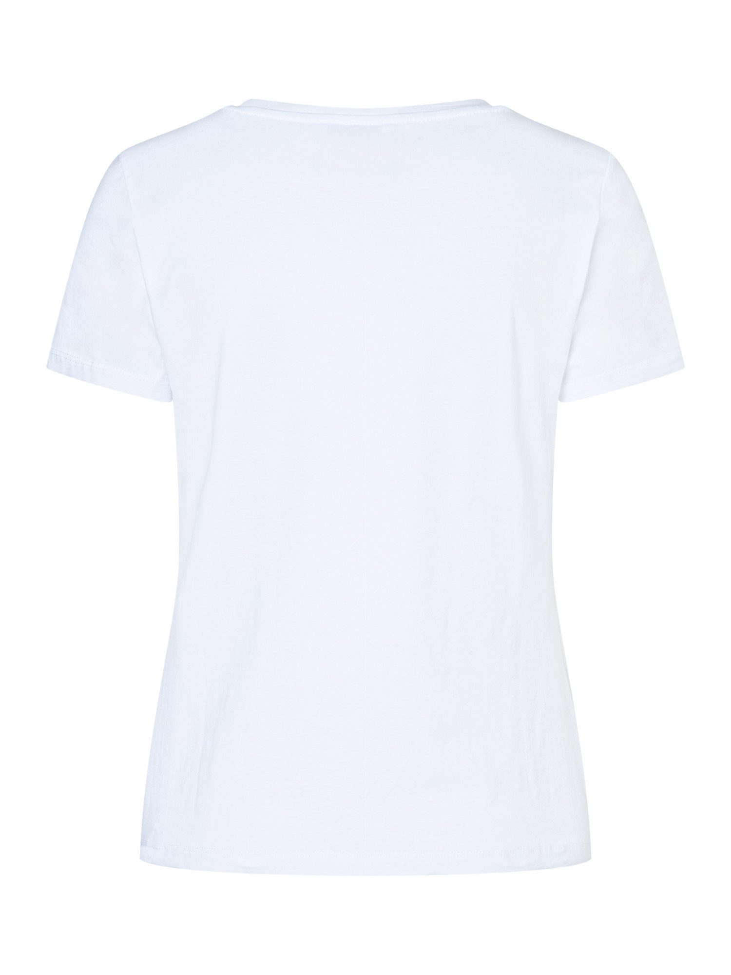 MORE&MORE T-Shirt T-Shirt mit Perlenschriftzug