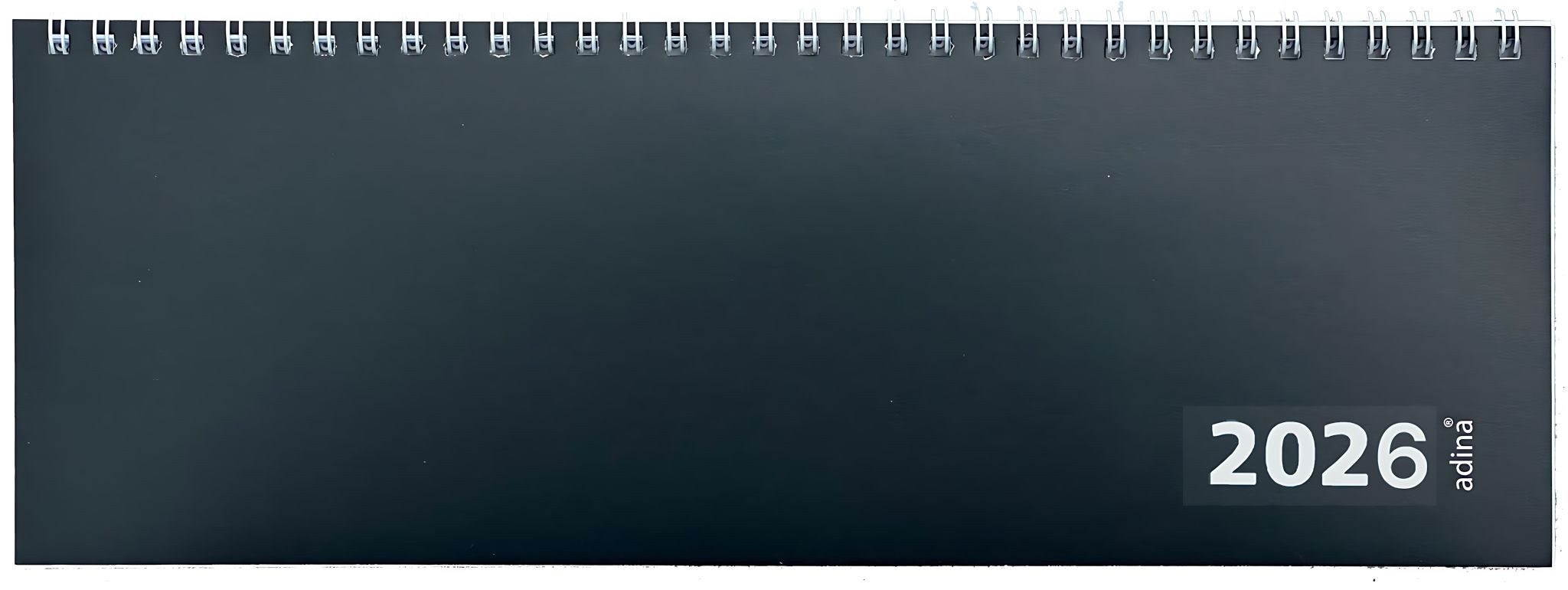 ADINA Tischkalender 2026 ADINA Großer Tischquerkalender XXL 42x13cm schwarz