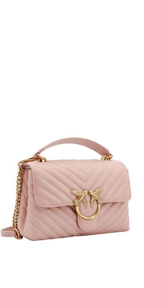 Handtasche Pinko Lady Love Puff Chevron Mini Crossbody Tasche rosa