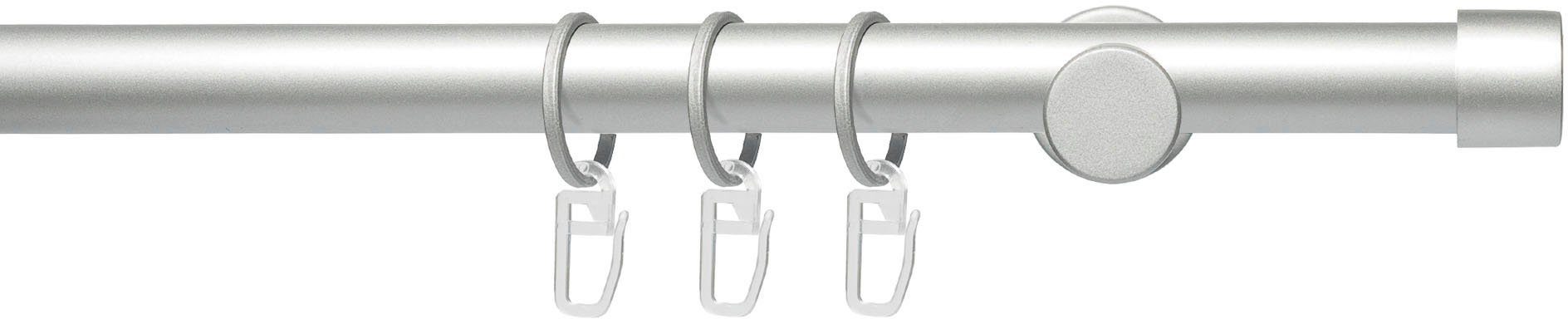 Liedeco Gardinenstange Fertigstilgarnitur 20 mm Power Endkappe, Ø 2 mm, 1-läufig, Fixmaß, verschraubt, Eisen, Gardinenstange Komplett