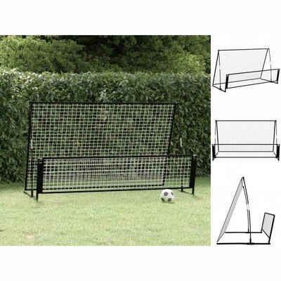 vidaXL Fußballtor 2-in-1 Rebounder und Fußballtor 202x104x120 cm Stahl