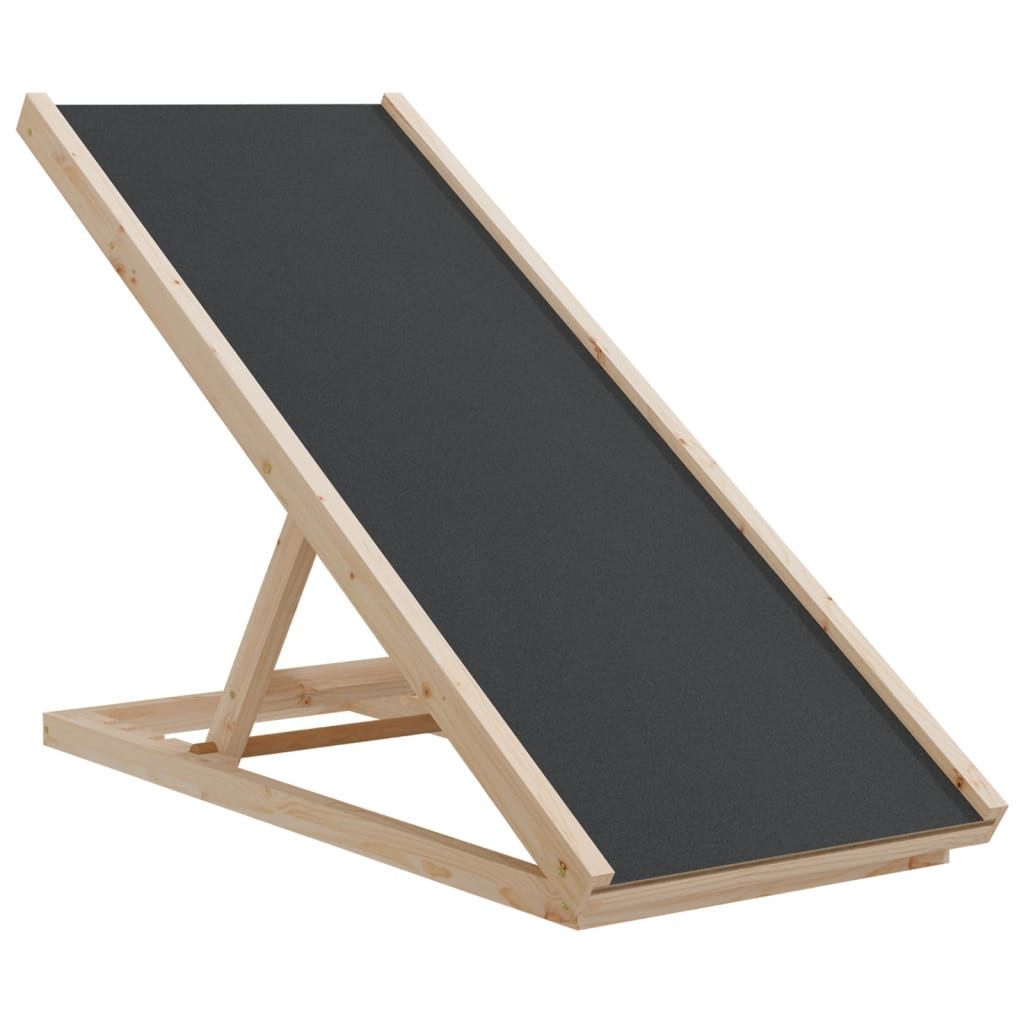vidaXL Hunderampe, Hundetreppe Grau 100x40 cm Massivholz Tanne