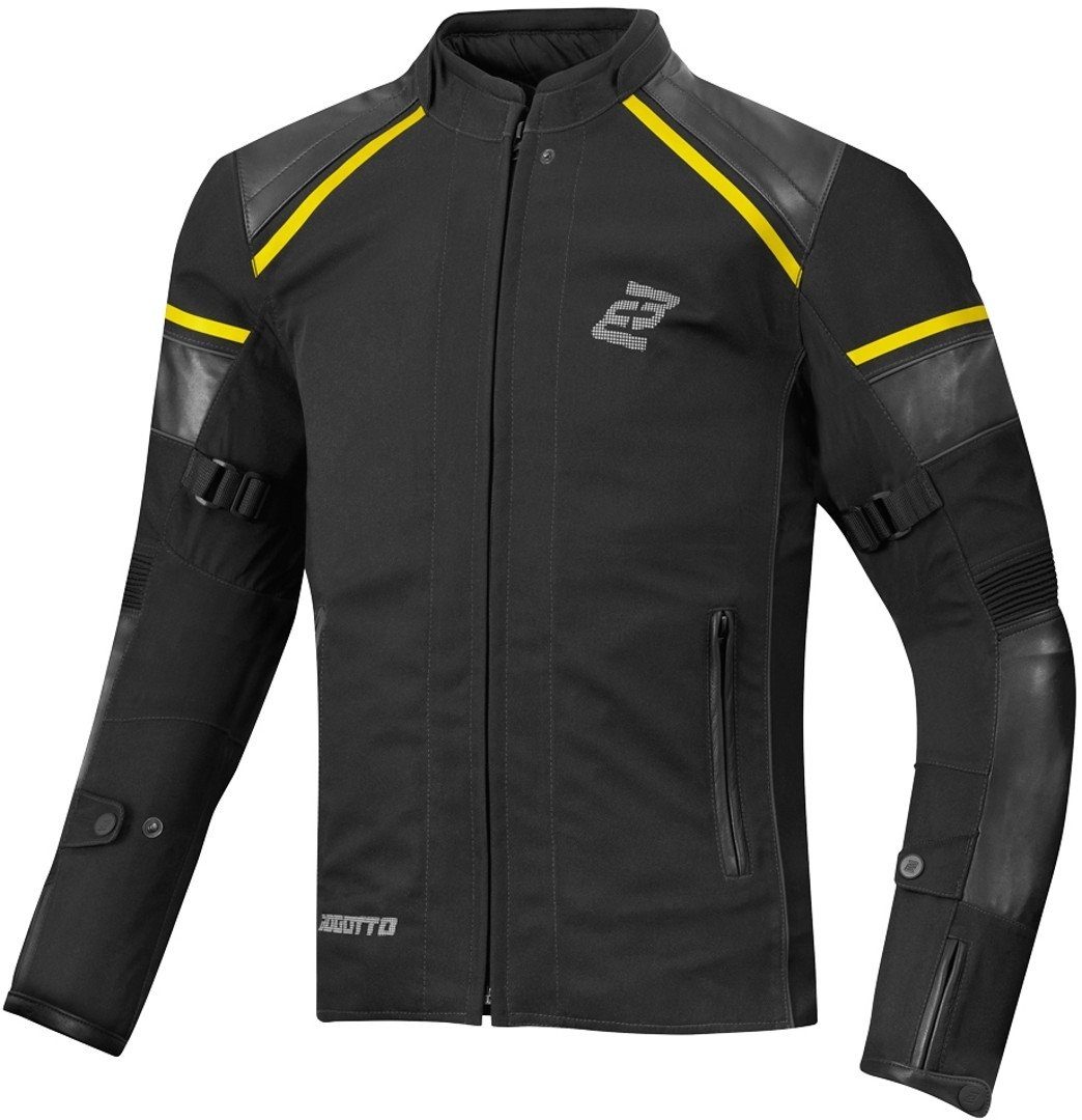 Bogotto Motorradjacke Blizzard-X wasserdichte Motorrad Textiljacke Black/Yellow