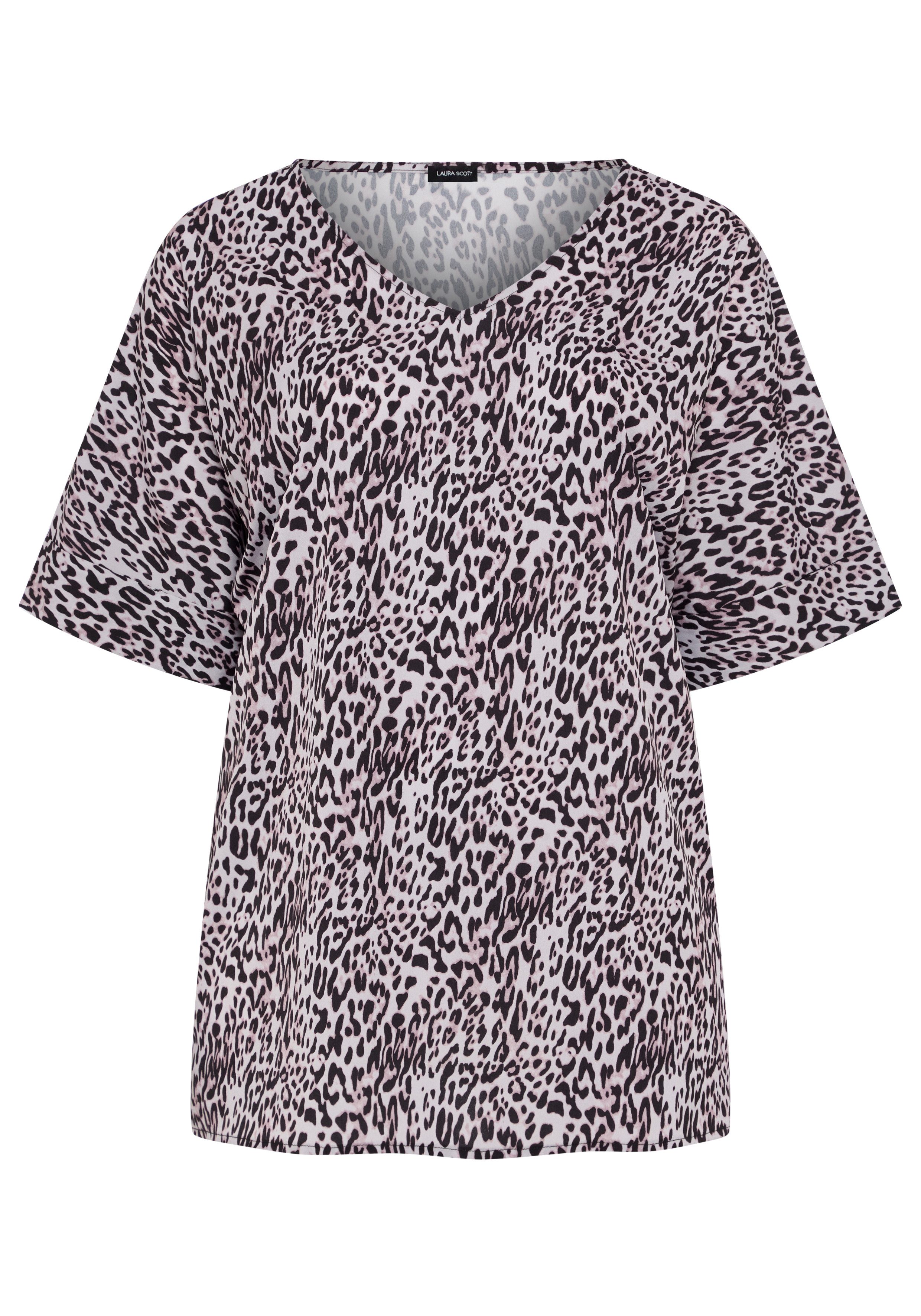 Laura Scott CURVE Schlupfbluse Große Größen weite Passform, po-bedeckend, aus leicht transparentem Chiffon – Bild 5 von 5