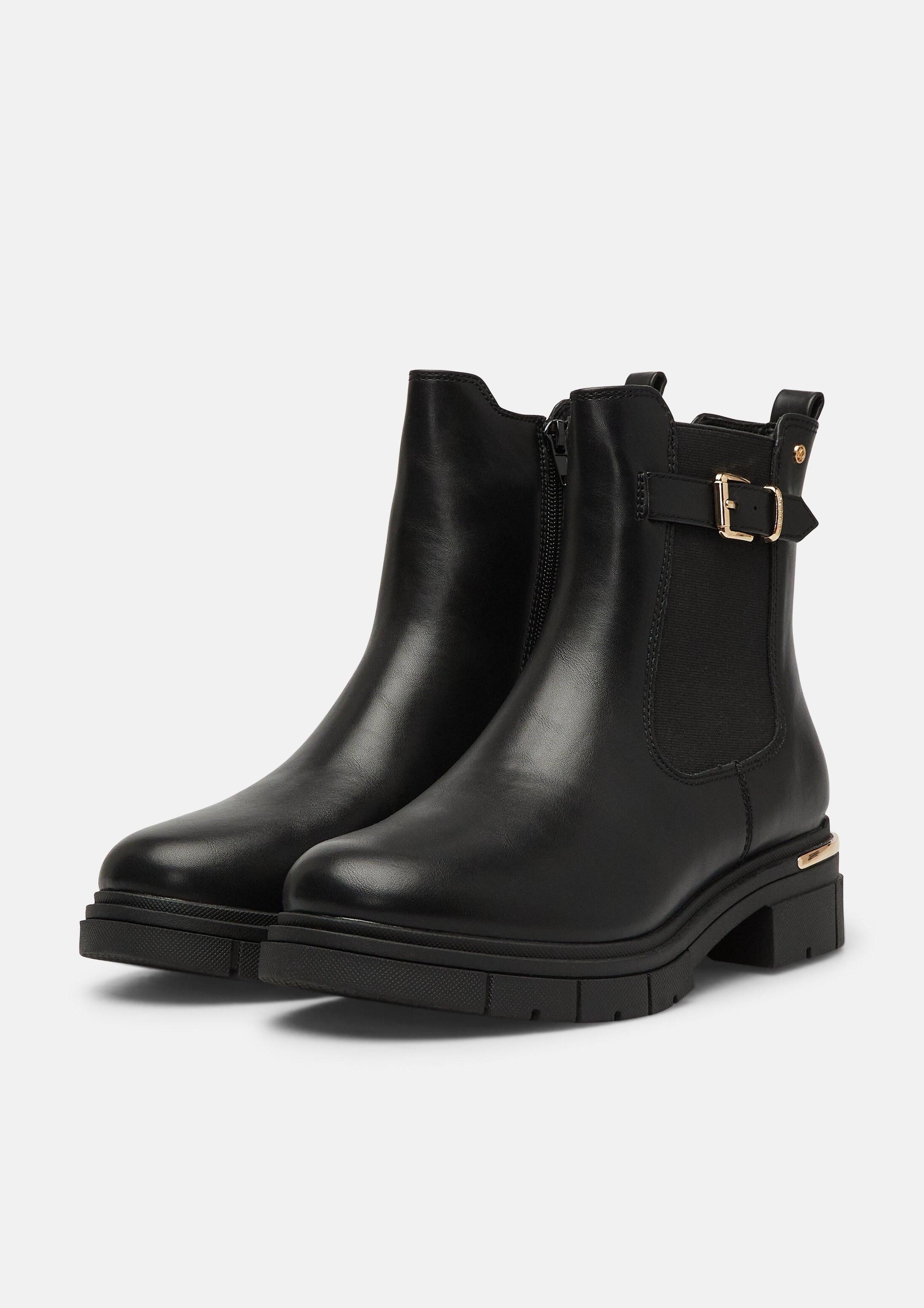 s.Oliver Chelsea boots Stiefel Chelsea Boots in Leder-Optik mit Schnalle – Bild 3 von 3