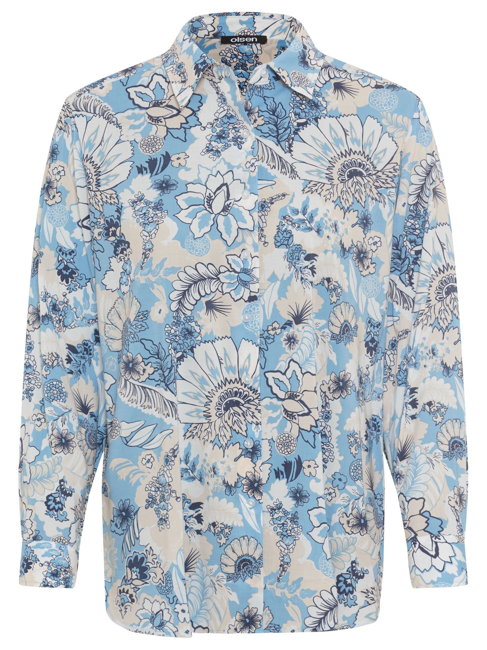 Olsen Langarmbluse mit Allover-Print günstig online kaufen