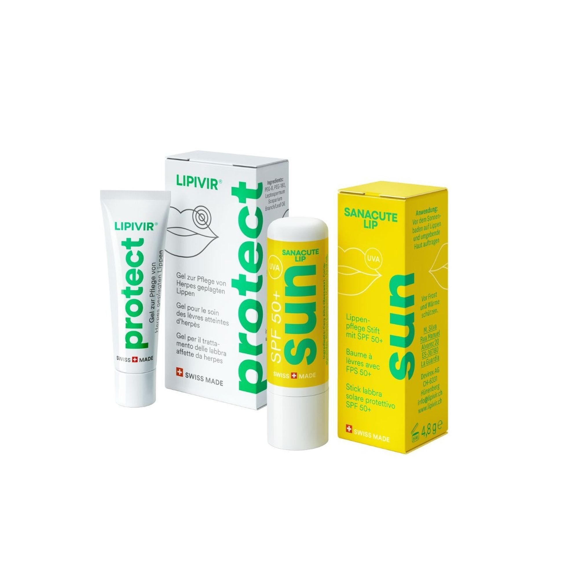 Sanacute Gesichtslotion Set: Lippenpflege, 2-tlg.